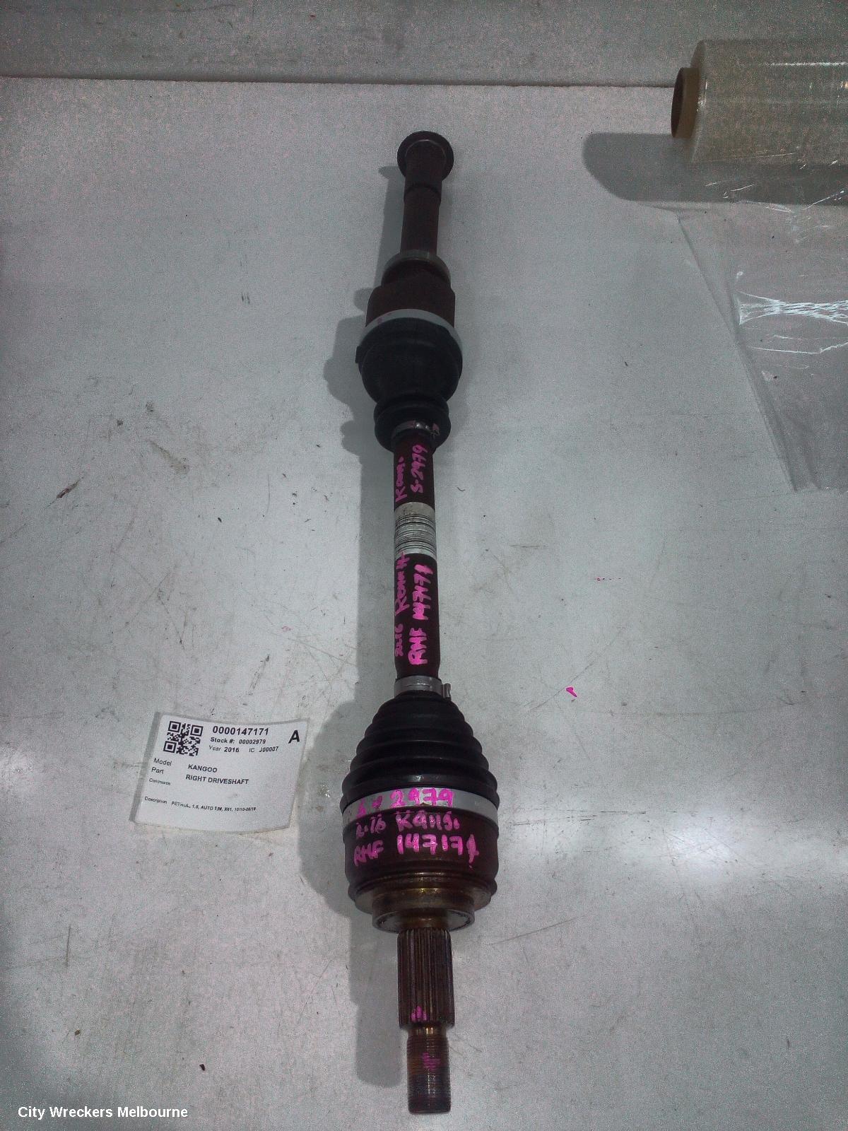 RENAULT KANGOO RIGHT DRIVESHAFT, PETROL, 1.6, AUTO T/M, X61, 10/2010 - 06/2016 - Image 2