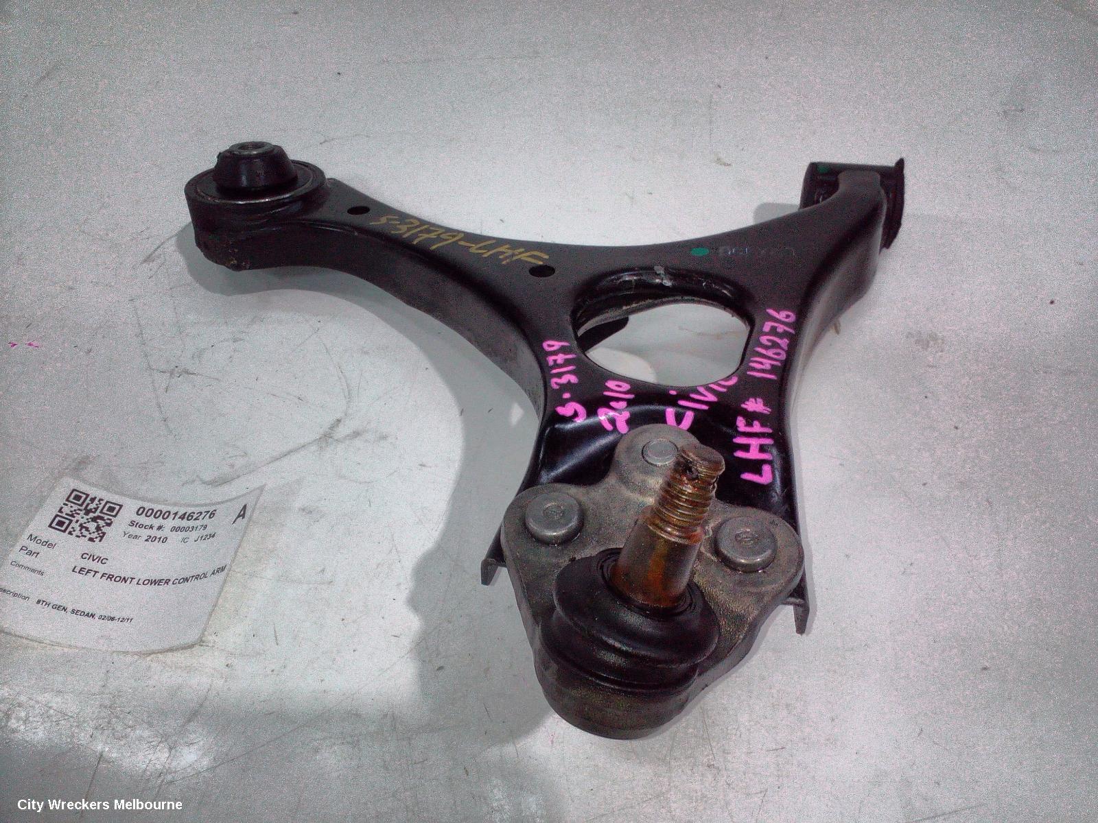 HONDA CIVIC LEFT FRONT LOWER CONTROL ARM, 8TH GEN, SEDAN, 02/2006 - 12/2011 - Image 1