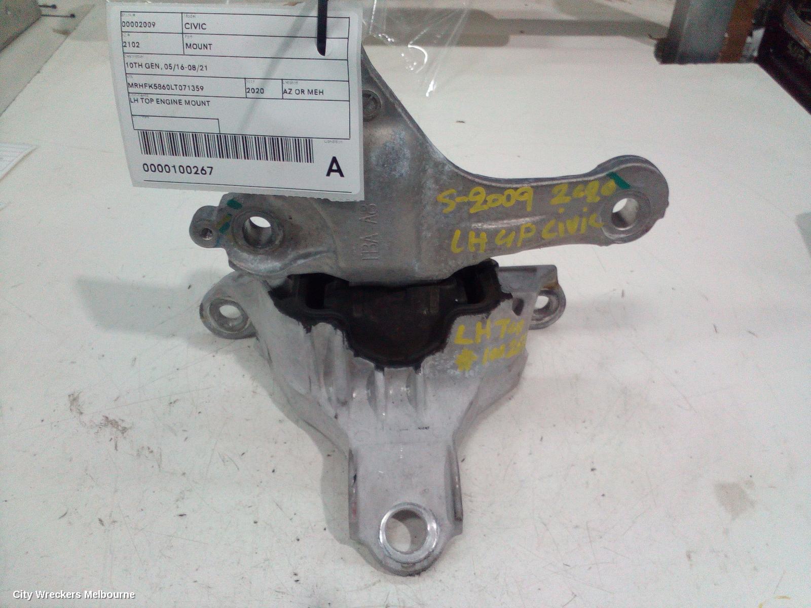 HONDA CIVIC MOUNT, 10TH GEN, 05/2016 - 08/2021 - Image 1