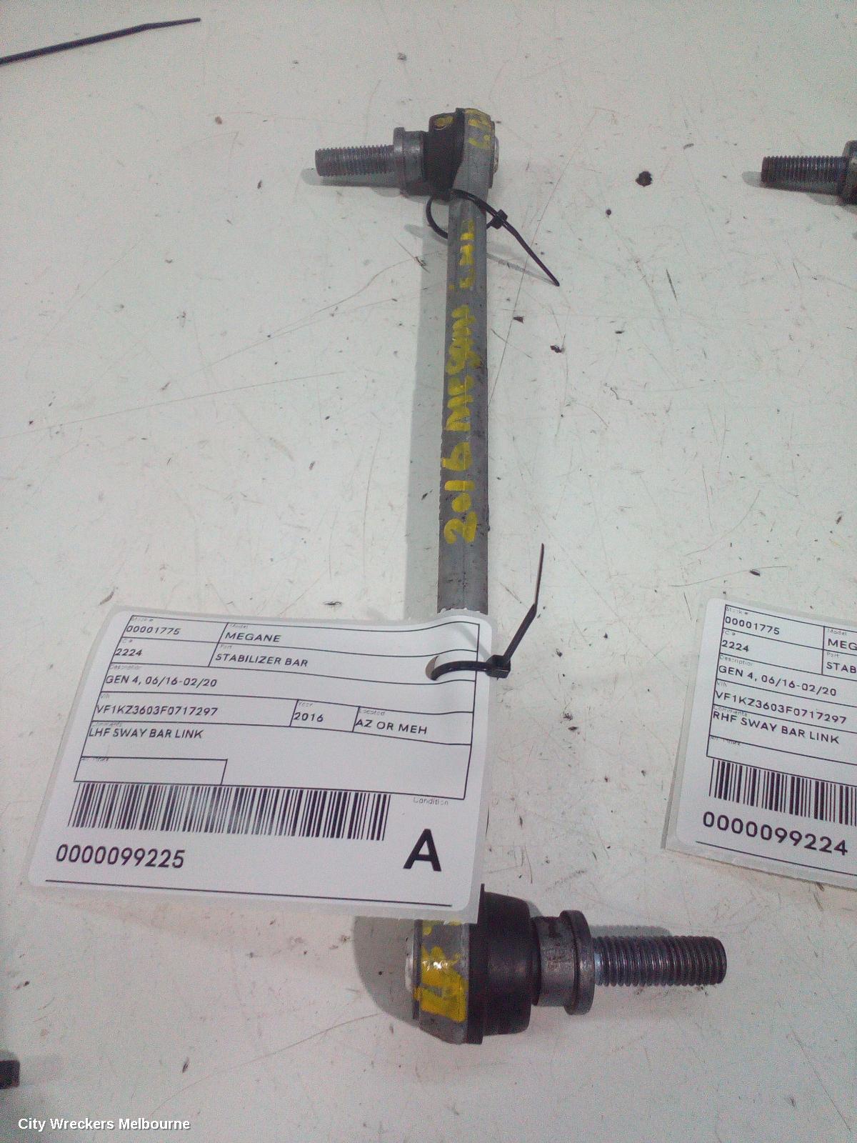 RENAULT MEGANE STABILISER BAR, GEN 4, 06/2016 - 02/2020 - Image 1