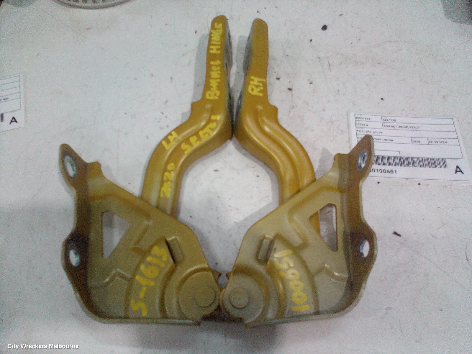 KIA SELTOS BONNET HINGE/STRUT, PAIR, SP2, 07/2019 ONWARDS - Image 2