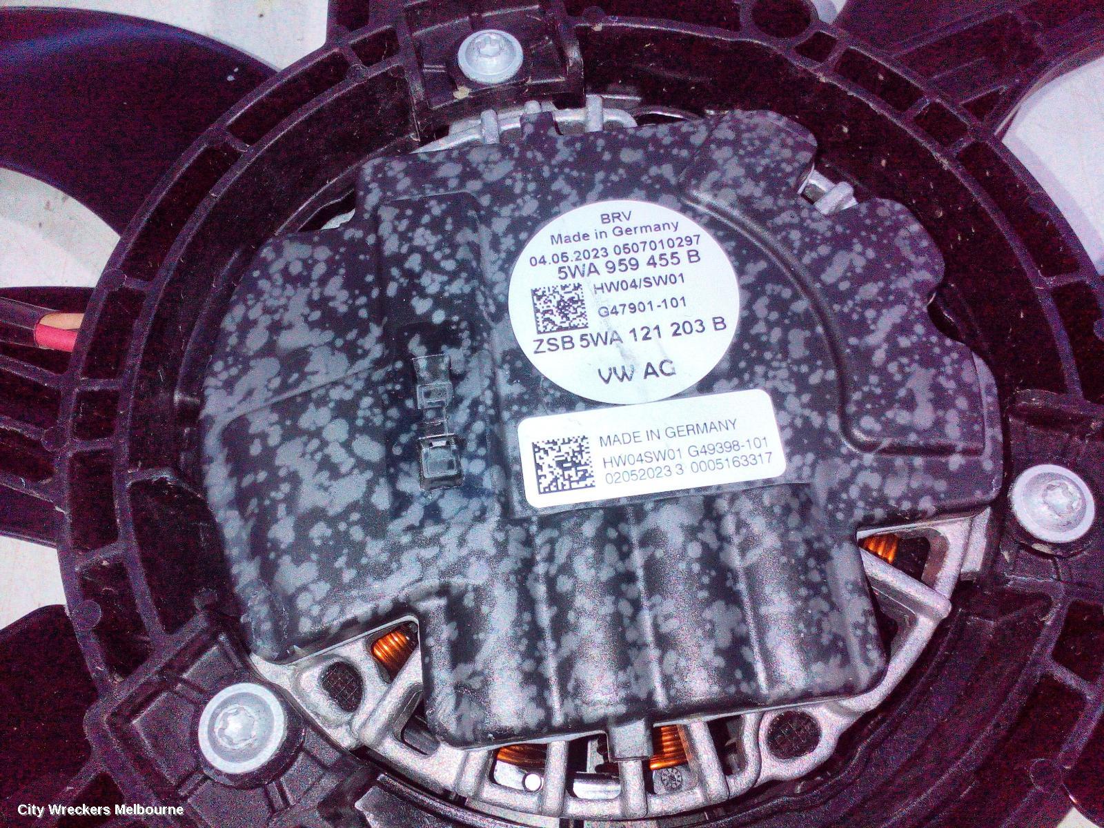 VOLKSWAGEN GOLF FAN, SINGLE FAN ASSY, PETROL, 1.4, TURBO, DJKA CODE, 400 WATT, GEN 8, 09/2020 ONWARDS - Image 3
