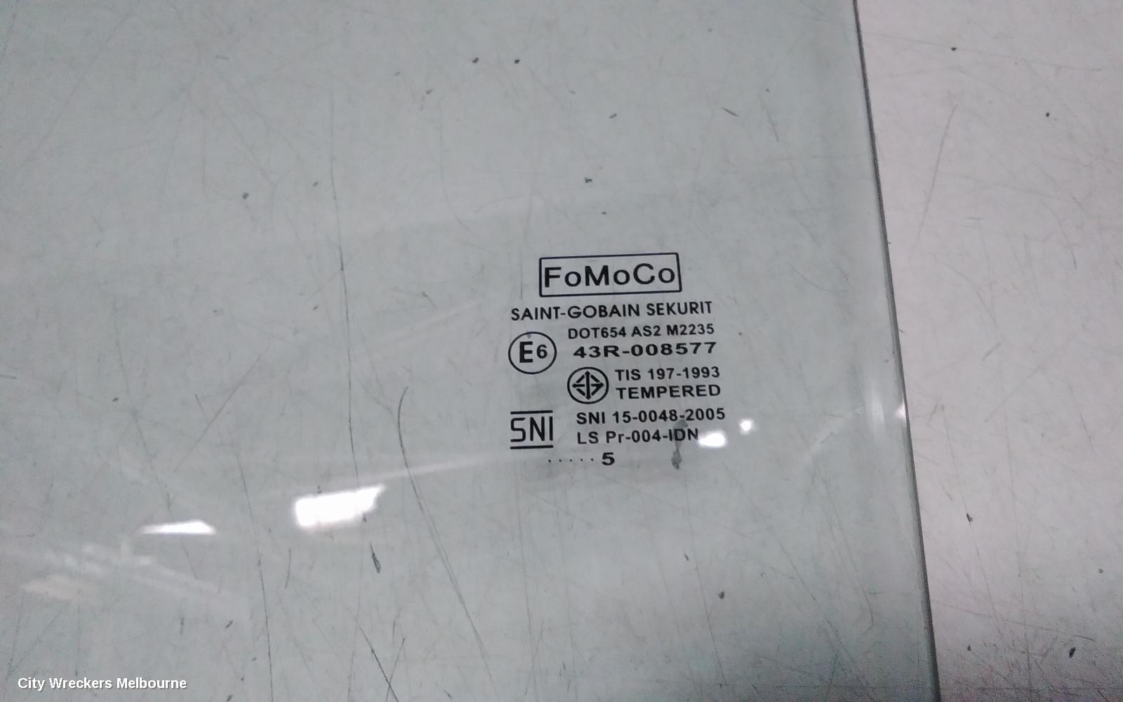 FORD RANGER LEFT FRONT DOOR WINDOW, PX, SINGLE/EXTRA CAB, 06/2011 - 04/2022 - Image 3
