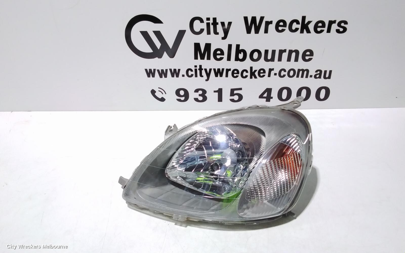 TOYOTA ECHO LEFT HEADLAMP, NCP10R, HATCH (GREY BASE), 10/1999 - 09/2002 - Image 1