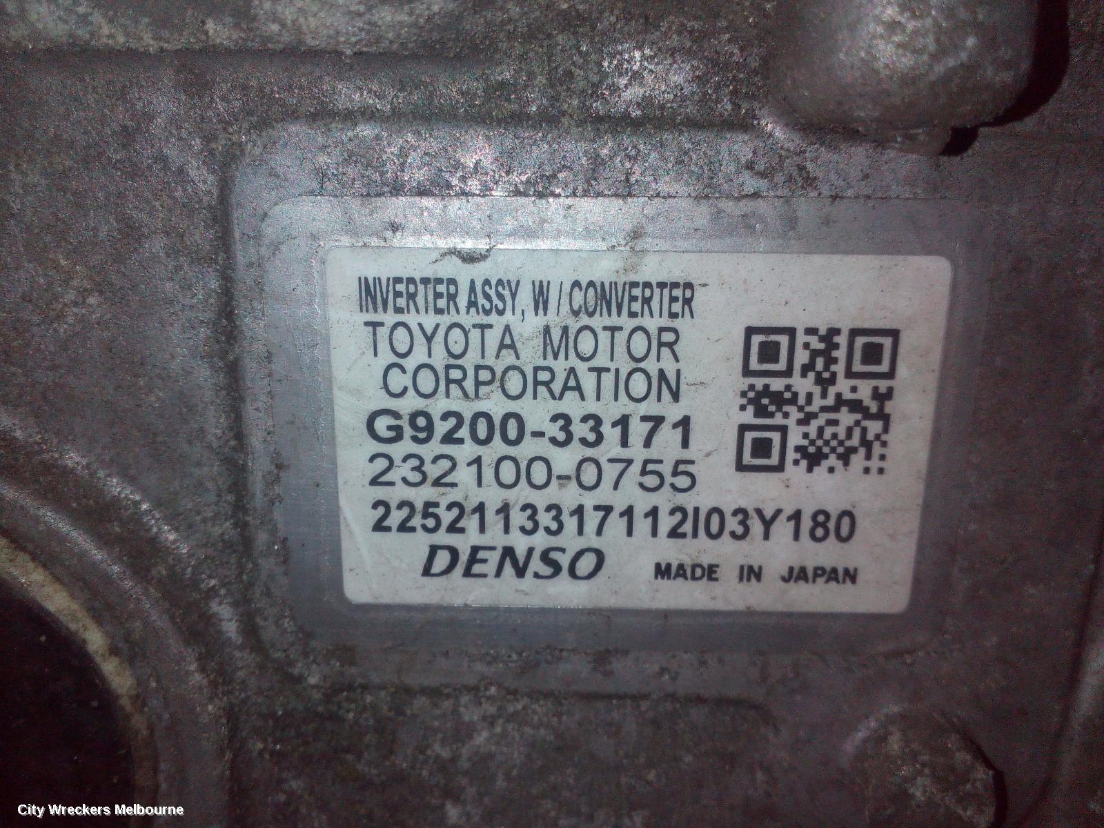 TOYOTA CAMRY INVERTER, HYBRID INVERTER, AVV50R, 03/2012 - 10/2017 - Image 3