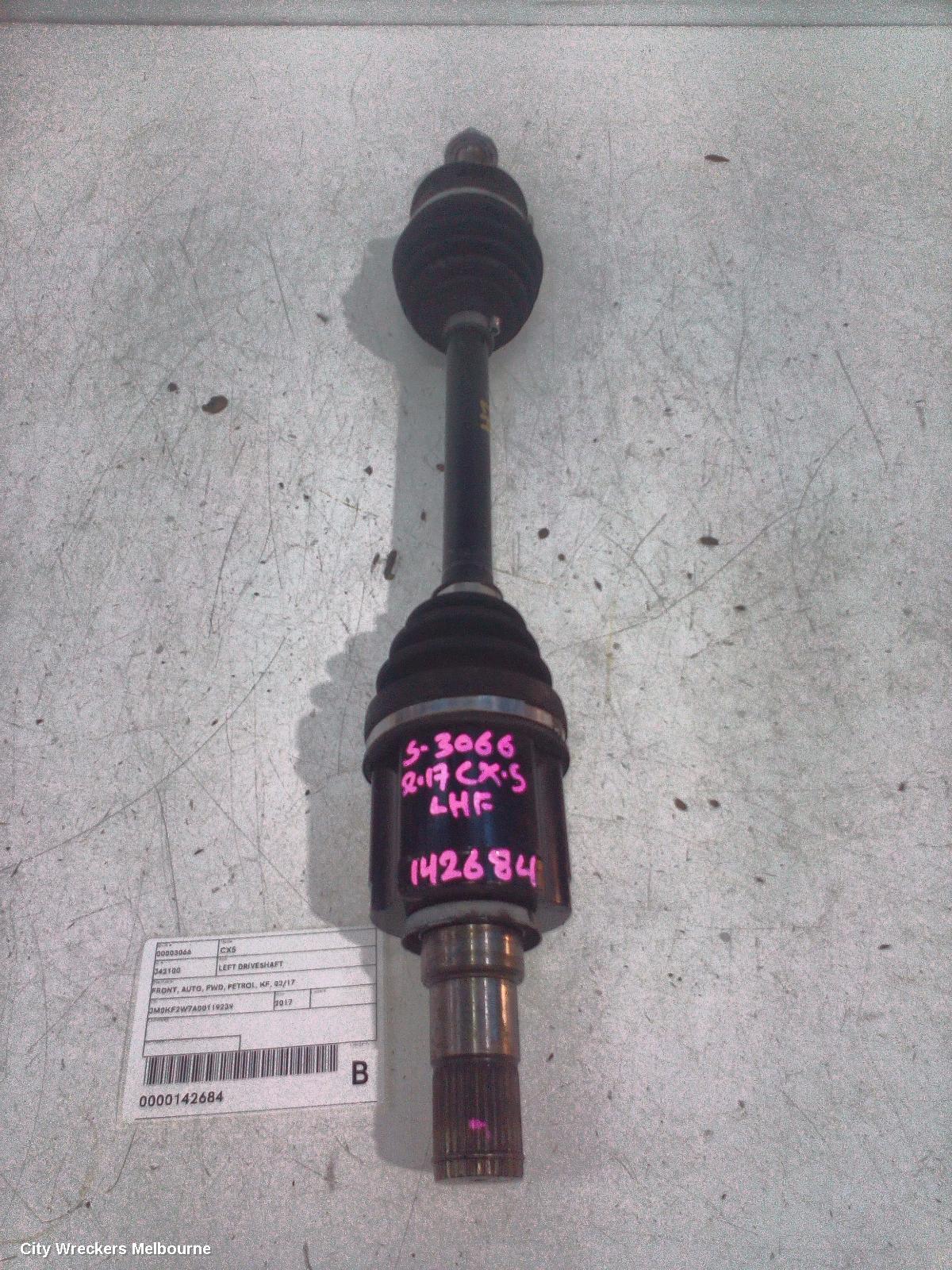 MAZDA CX5 LEFT DRIVESHAFT, FRONT, AUTO, FWD, PETROL, KF, 02/2017 ONWARDS - Image 1