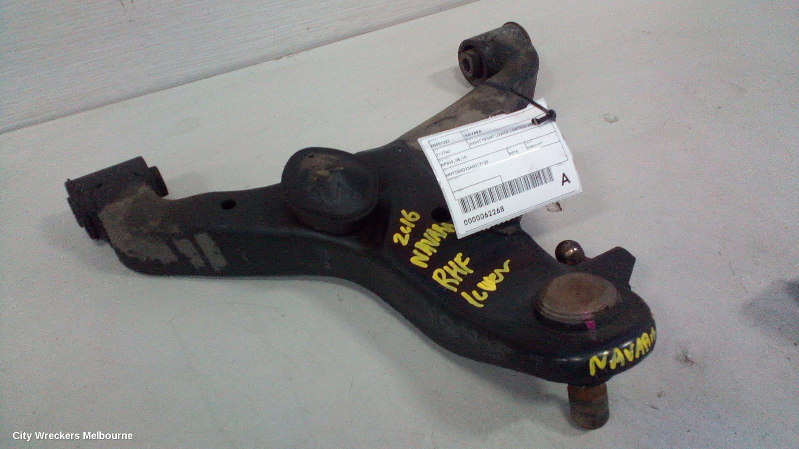 NISSAN NAVARA RIGHT FRONT LOWER CONTROL ARM, NP300, 09/2015 - 11/2020 - Image 2