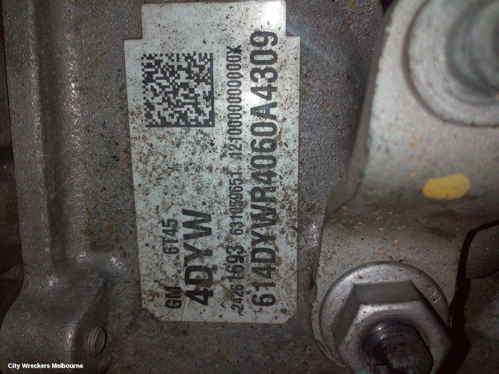 HOLDEN CRUZE TRANS/GEARBOX, AUTO, PETROL, 1.6, A16, 6 SPEED, JH, 03/2013 - 01/2017 - Image 2