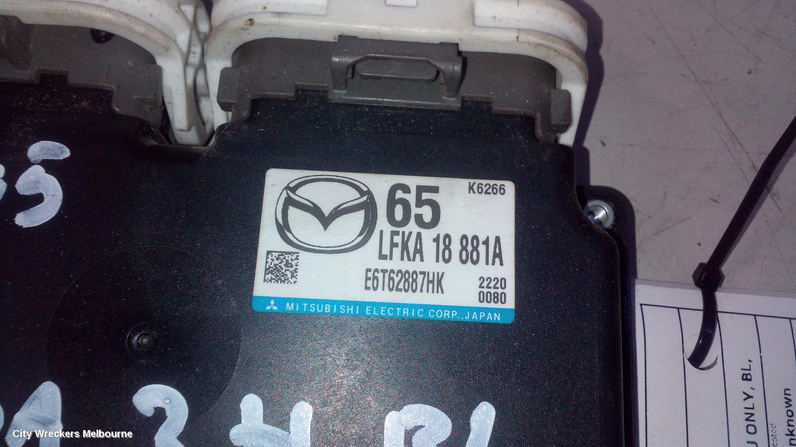 MAZDA 3 ECU, ENGINE ECU, 2.0, LF, PETROL, AUTO T/M, ECU ONLY, BL, 09/2011 - 10/2013 - Image 1