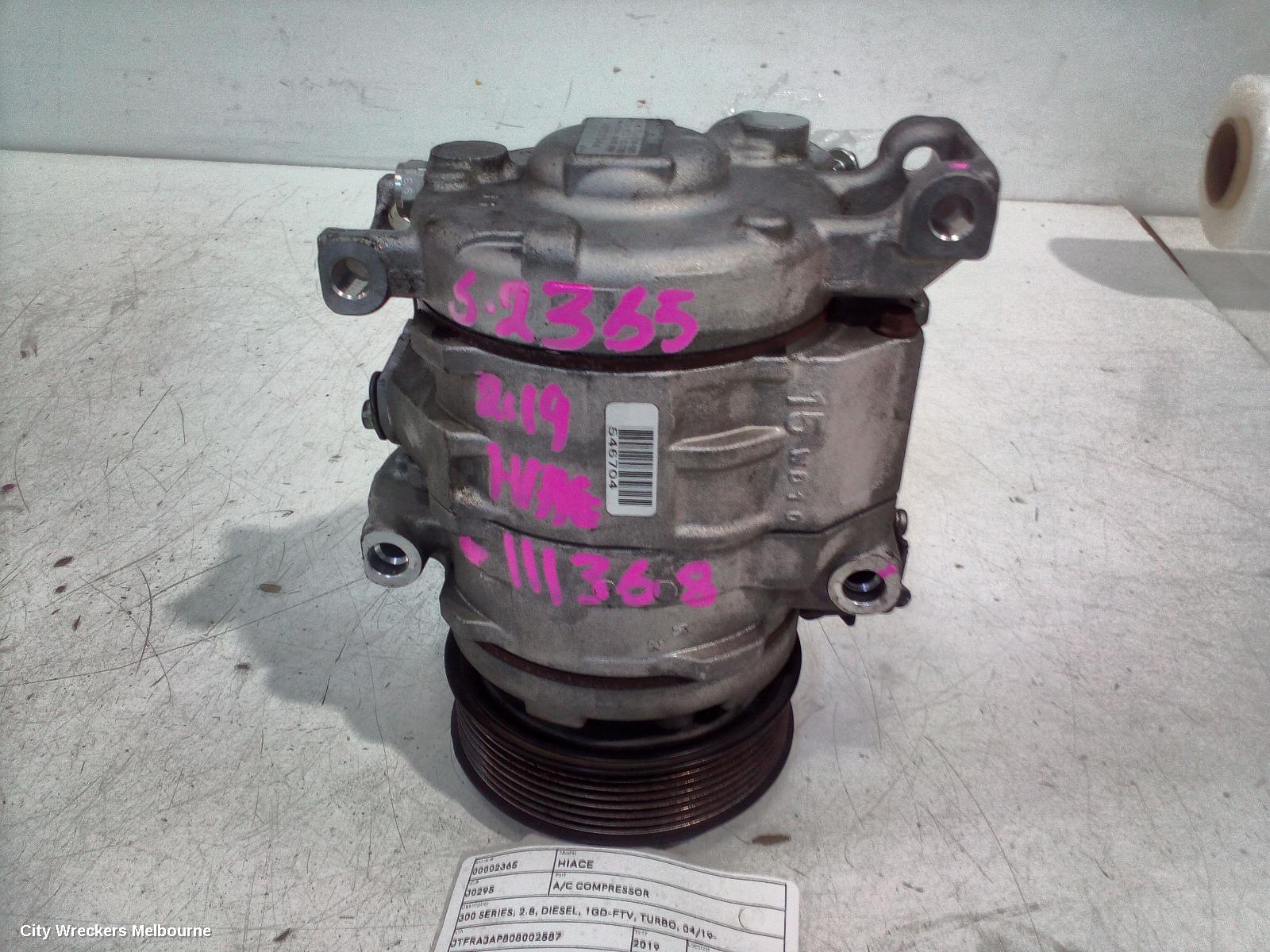 TOYOTA HIACE A/C COMPRESSOR, 300 SERIES, 2.8, DIESEL, 1GD-FTV, TURBO, 04/2019 ONWARDS - Image 3