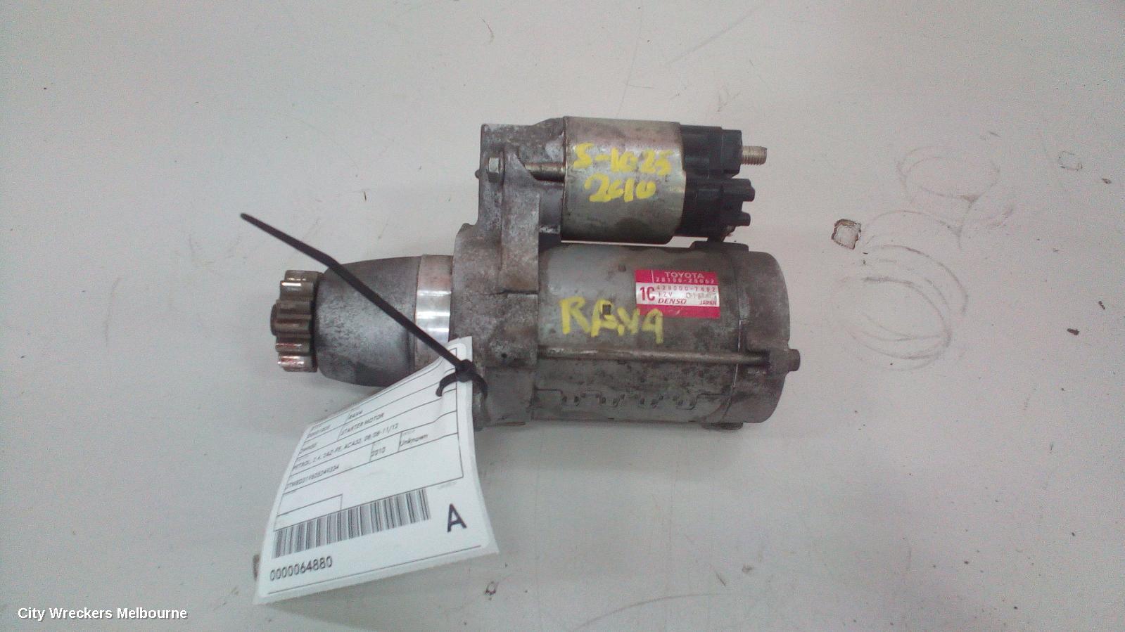 TOYOTA RAV4 STARTER, PETROL, 2.4, 2AZ-FE, ACA33, 08/2008 - 11/2012 - Image 2