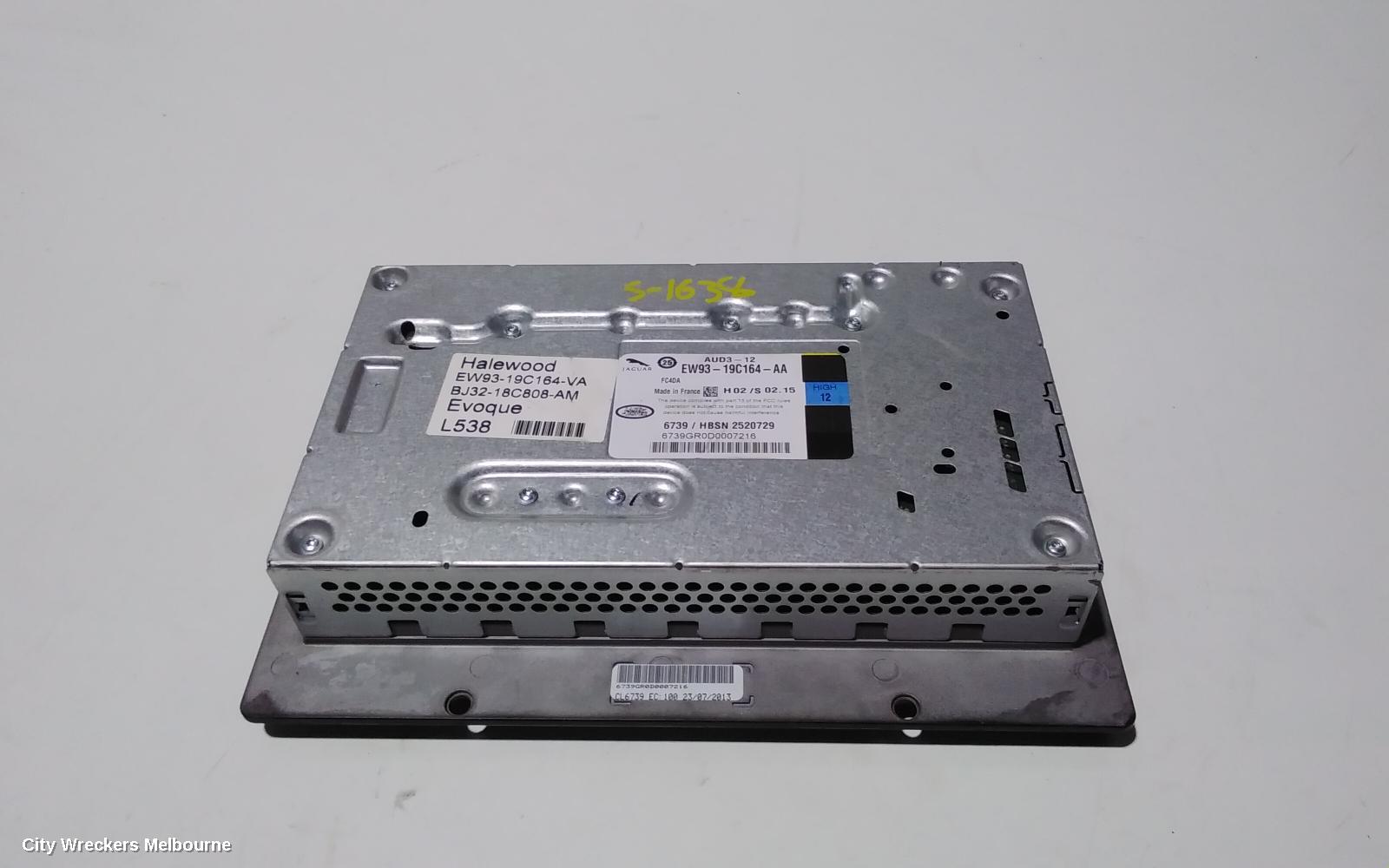 LAND ROVER RANGEROVER EVOQUE RADIO/CD/DVD/SAT/TV, AMPLIFIER, L538, 11/2011 - 01/2019 - Image 1