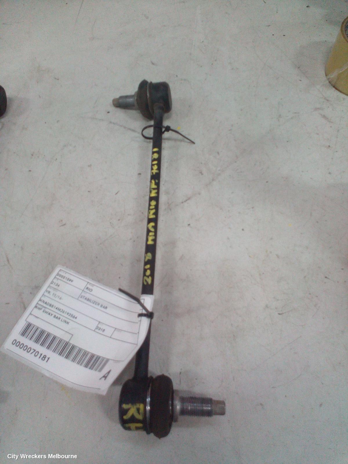 KIA RIO STABILISER BAR, YB, 12/2016 - 06/2023 - Image 1