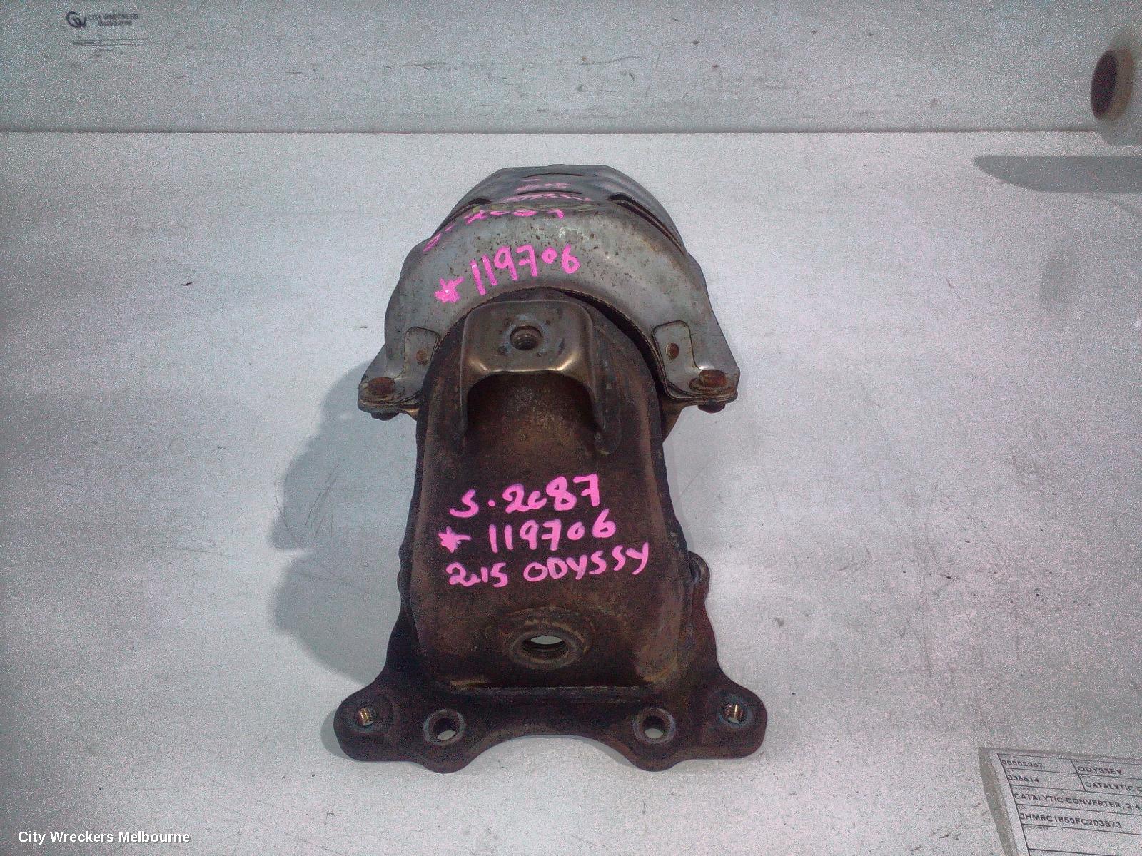 HONDA ODYSSEY CATALYTIC CONVERTER, MANIFOLD-CAT TYPE, 2.4, PETROL, RC, 02/2014 - 03/2022 - Image 1
