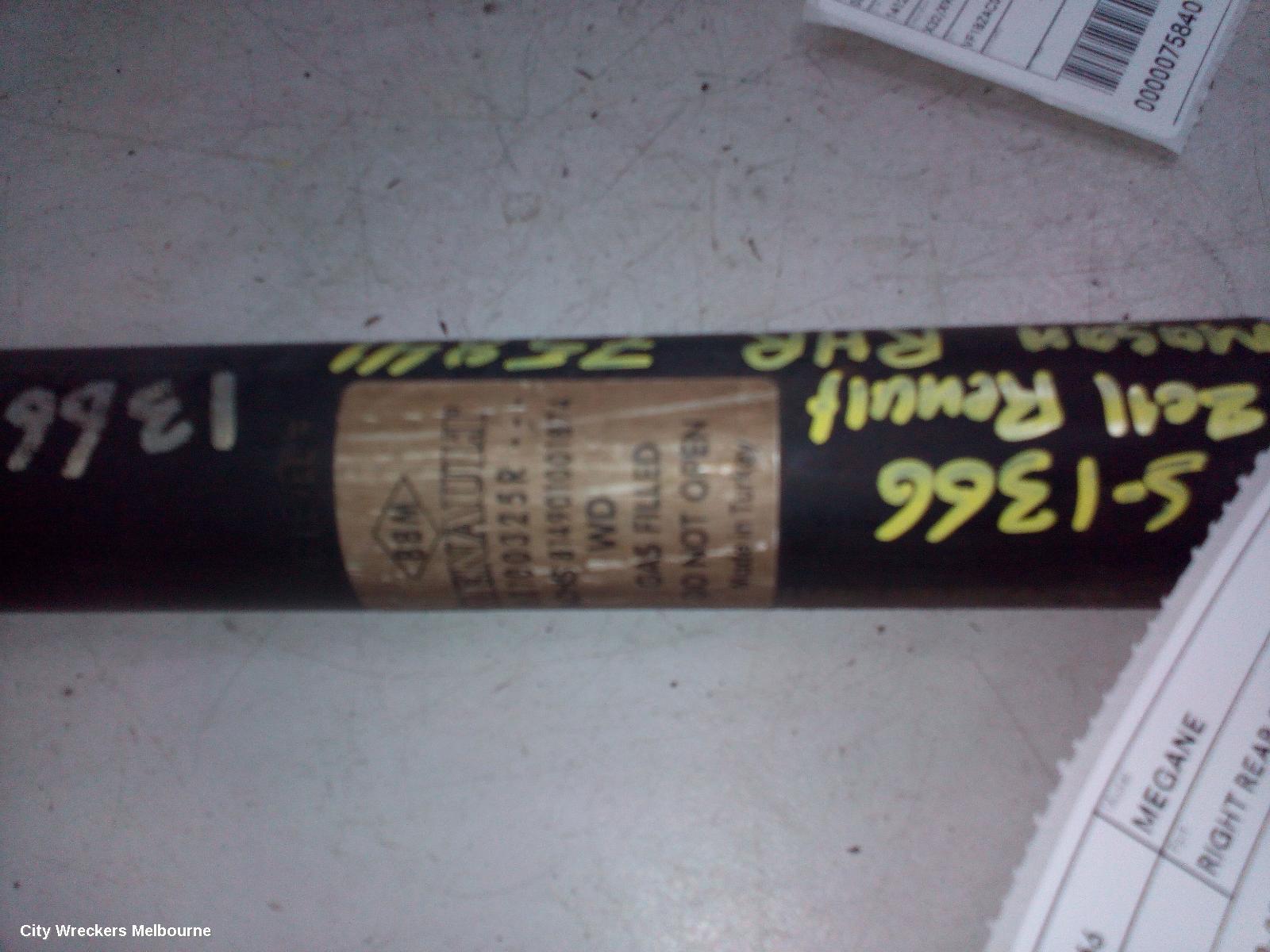 RENAULT MEGANE RIGHT REAR STRUT, X32/X95, 09/2010 - 05/2016 - Image 1