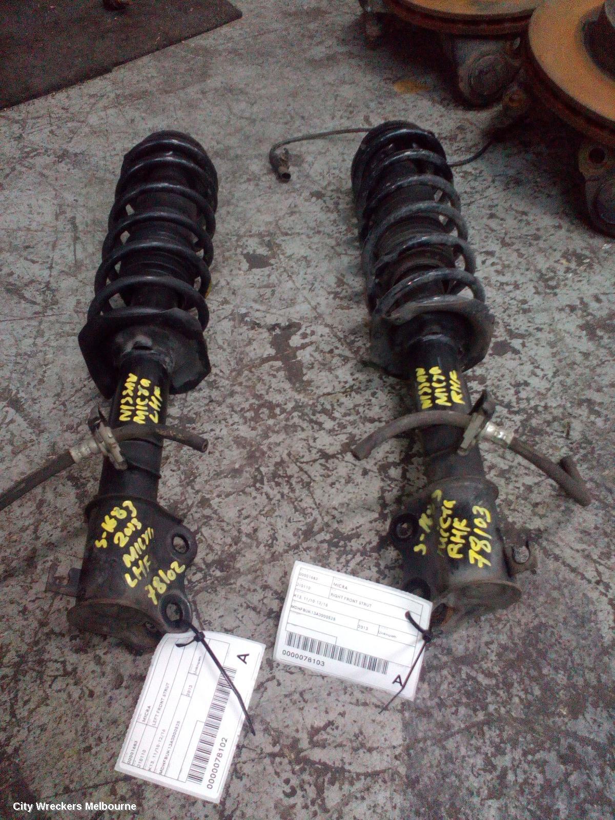 NISSAN MICRA LEFT FRONT STRUT, K13, 11/2010 - 12/2016 - Image 2