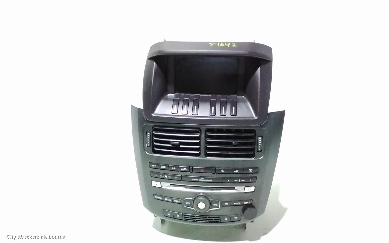 FORD TERRITORY RADIO/CD/DVD/SAT/TV, SZ MKI-MKII, CONTROL PANEL, STANDARD, BLACK FACE (SILVER BUTTON), 04/2011 - 12/2016 - Image 1