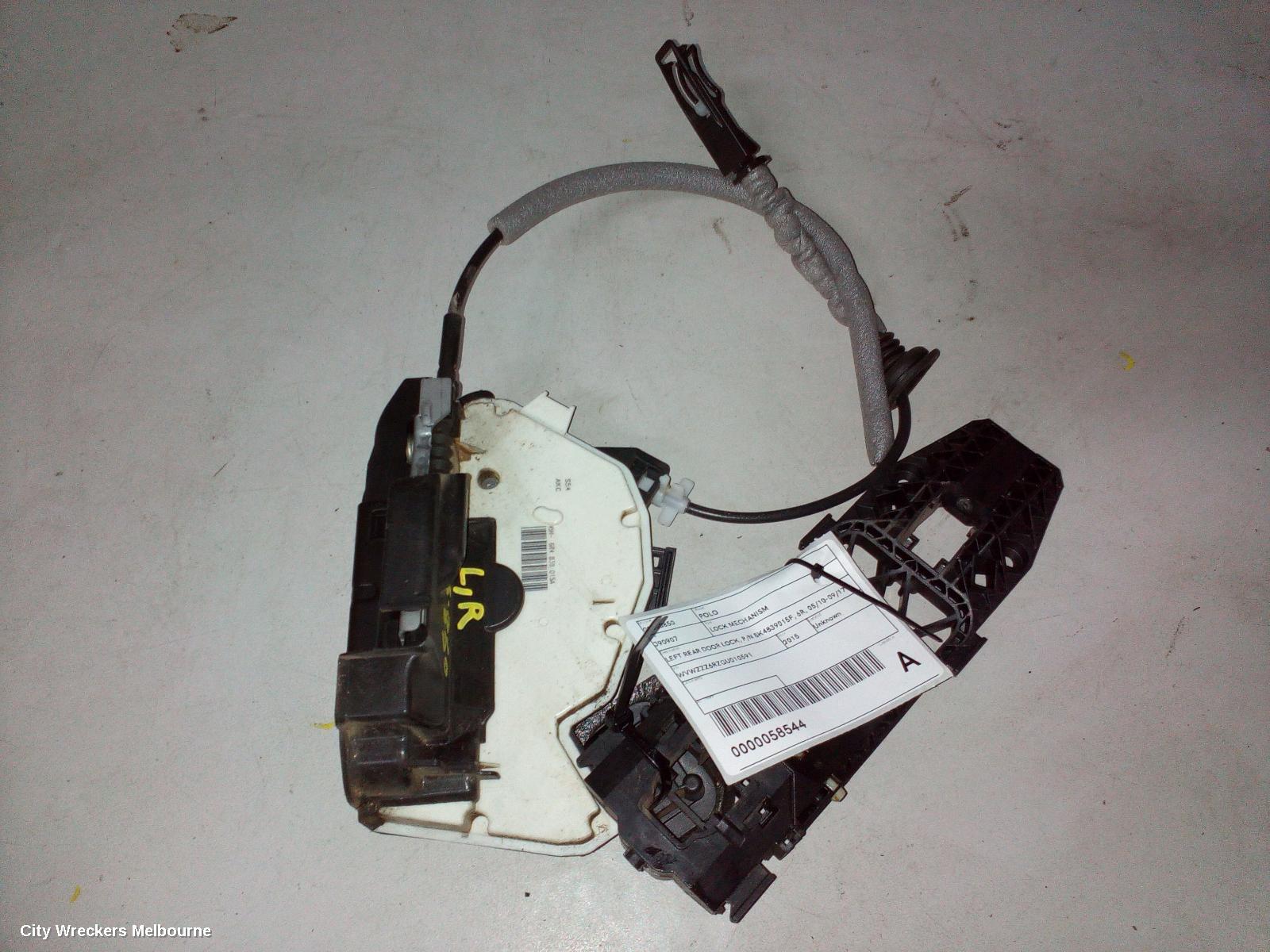 VOLKSWAGEN POLO DOOR/BOOT/GATE LOCK, LEFT REAR DOOR LOCK, 6R, P/N 6R4839015A, 05/2010 - 09/2017 - Image 1