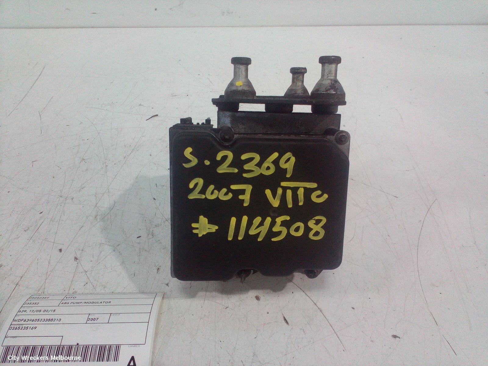 MERCEDES VITO ABS PUMP/MODULATOR, 639, 12/2005 - 02/2015 - Image 1