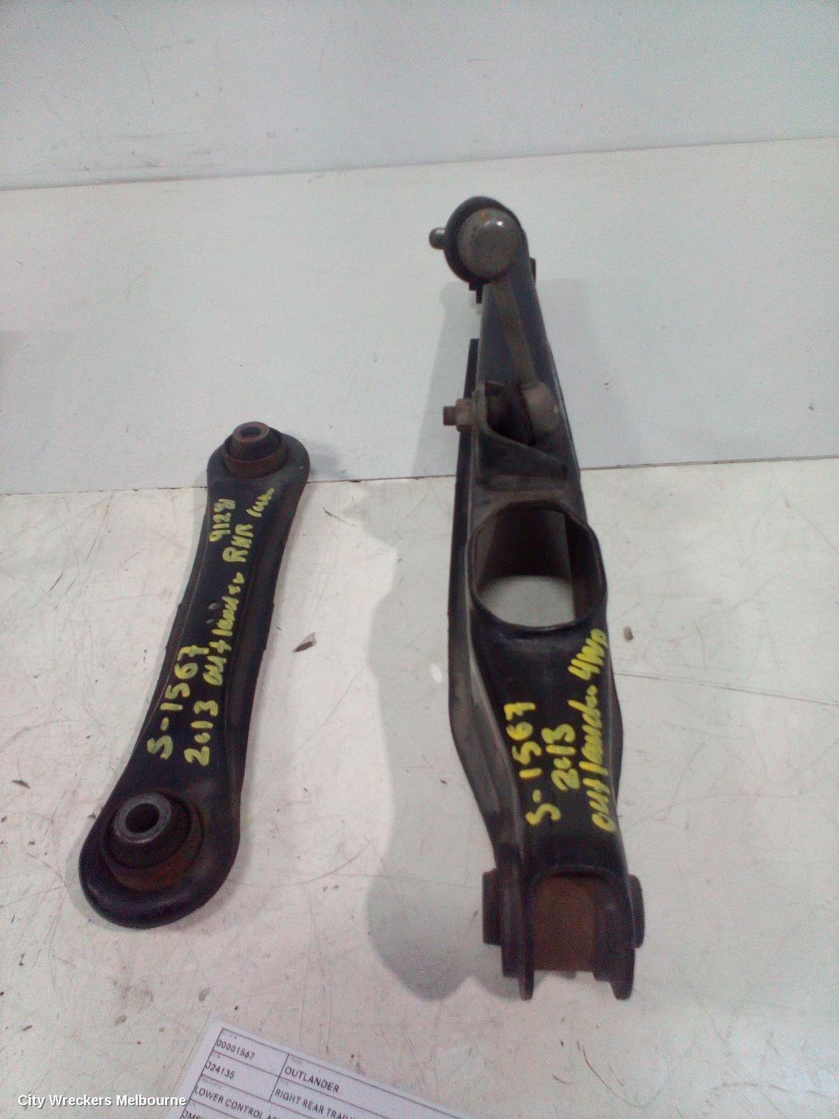 MITSUBISHI OUTLANDER RIGHT REAR TRAILING ARM, LOWER CONTROL ARM-REAR, ZJ-ZL, 10/2012 ONWARDS - Image 2