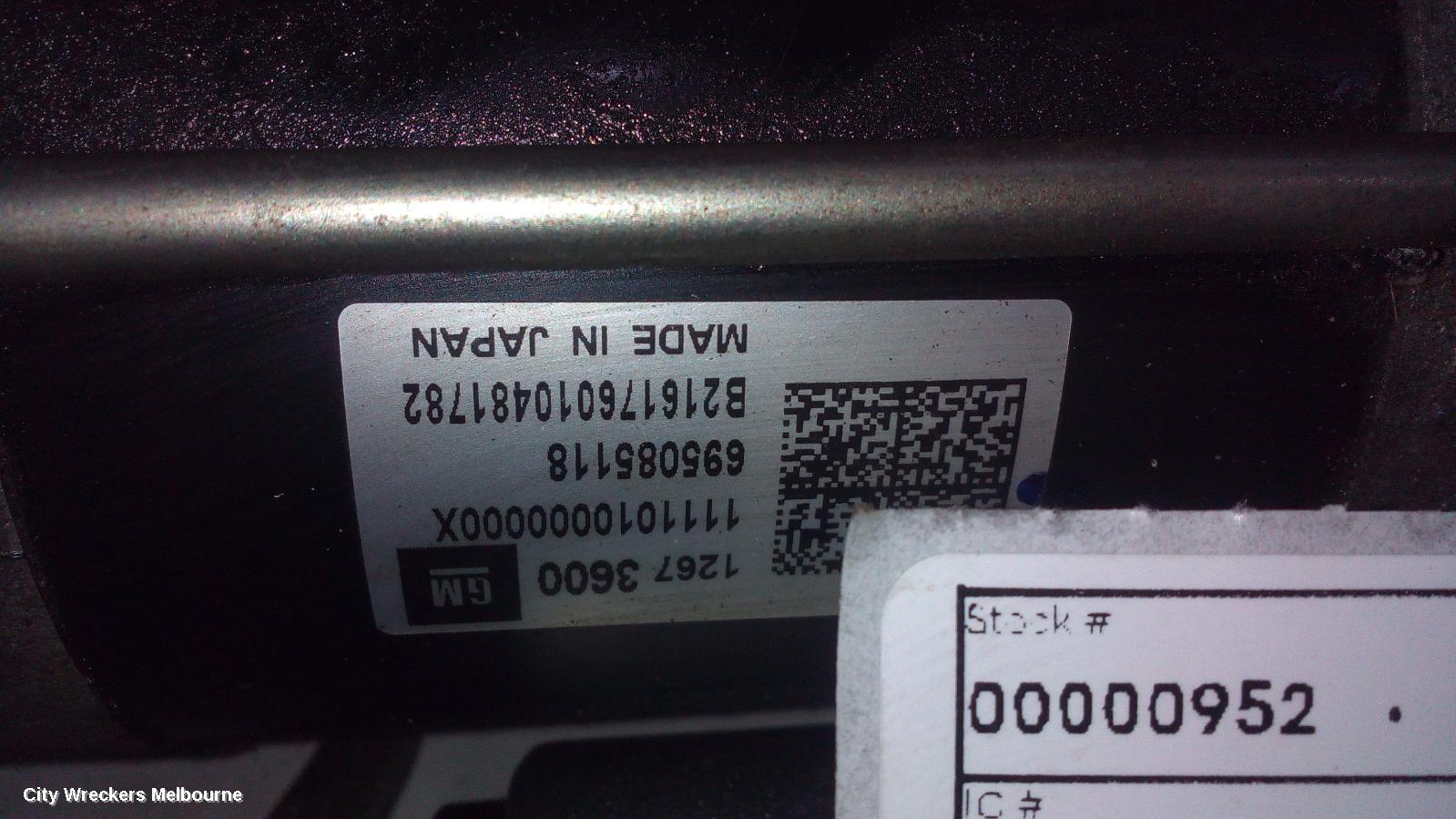 HOLDEN ASTRA STARTER, PETROL, 1.4, TURBO, BK-BL, 09/2016 - 12/2020 - Image 1
