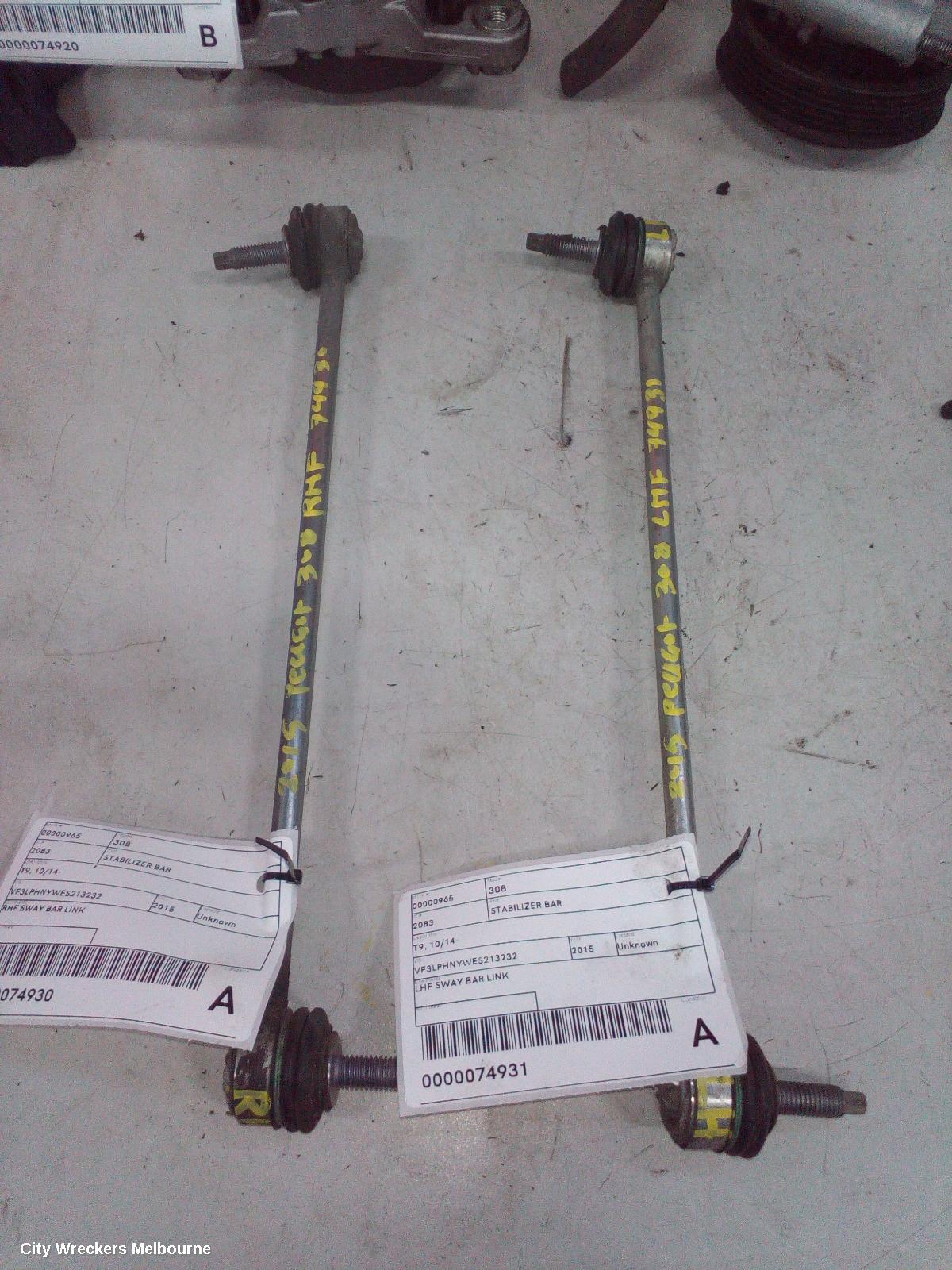 PEUGEOT 308 STABILISER BAR, T9, 10/2014 - 05/2021 - Image 2