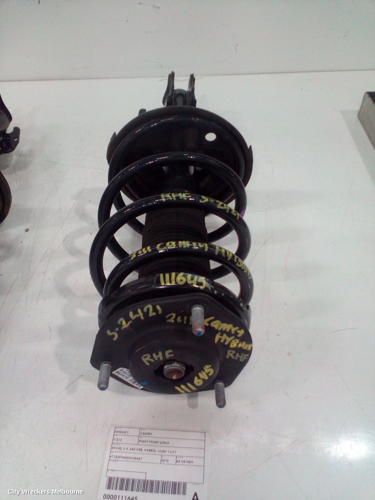 TOYOTA CAMRY RIGHT FRONT STRUT, AHV40, 2.4, 2AZ-FXE, HYBRID, 12/2009 - 11/2011 - Image 2