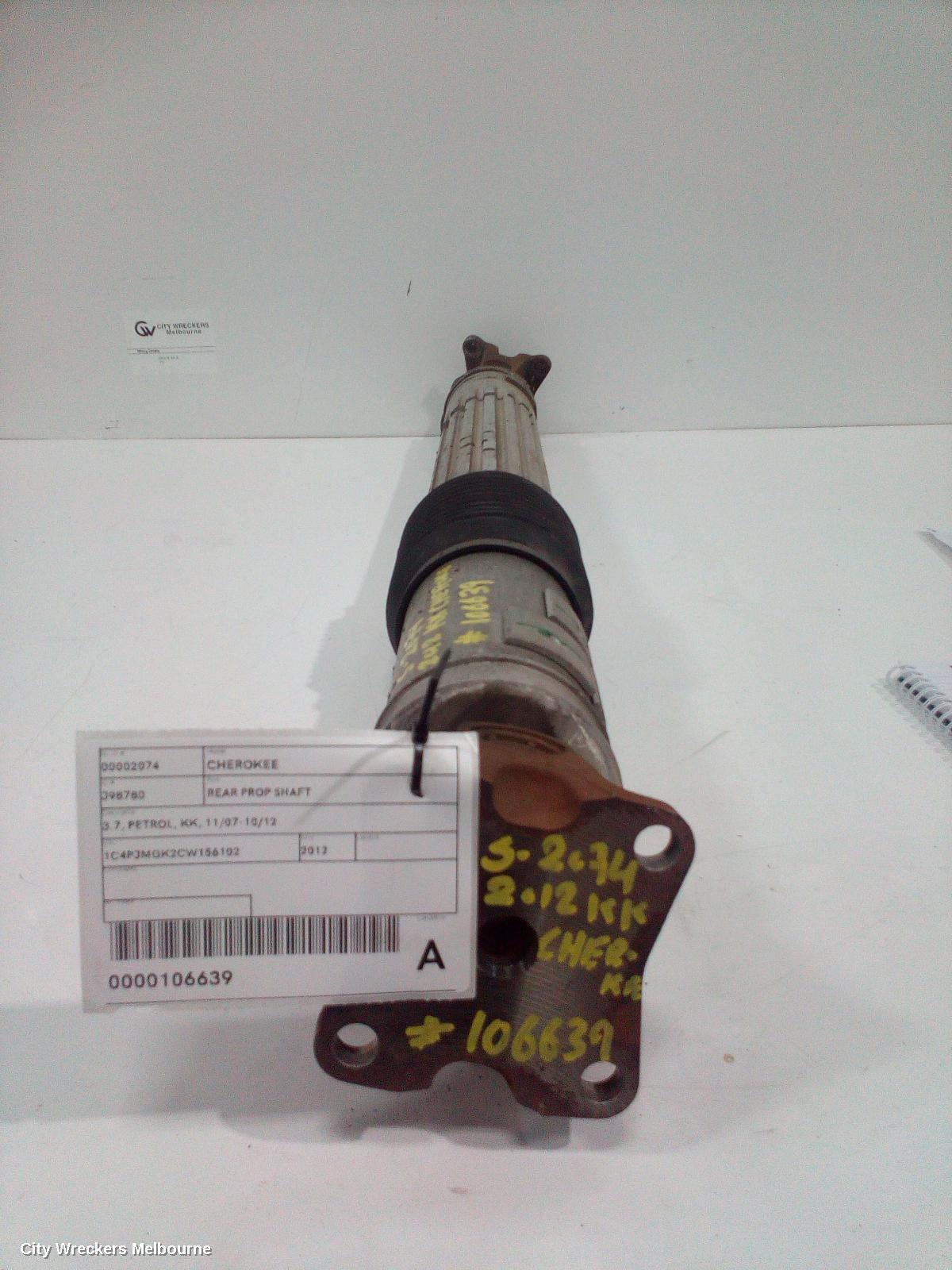 JEEP CHEROKEE REAR DRIVE SHAFT, 3.7, PETROL, KK, 11/2007 - 10/2012 - Image 1
