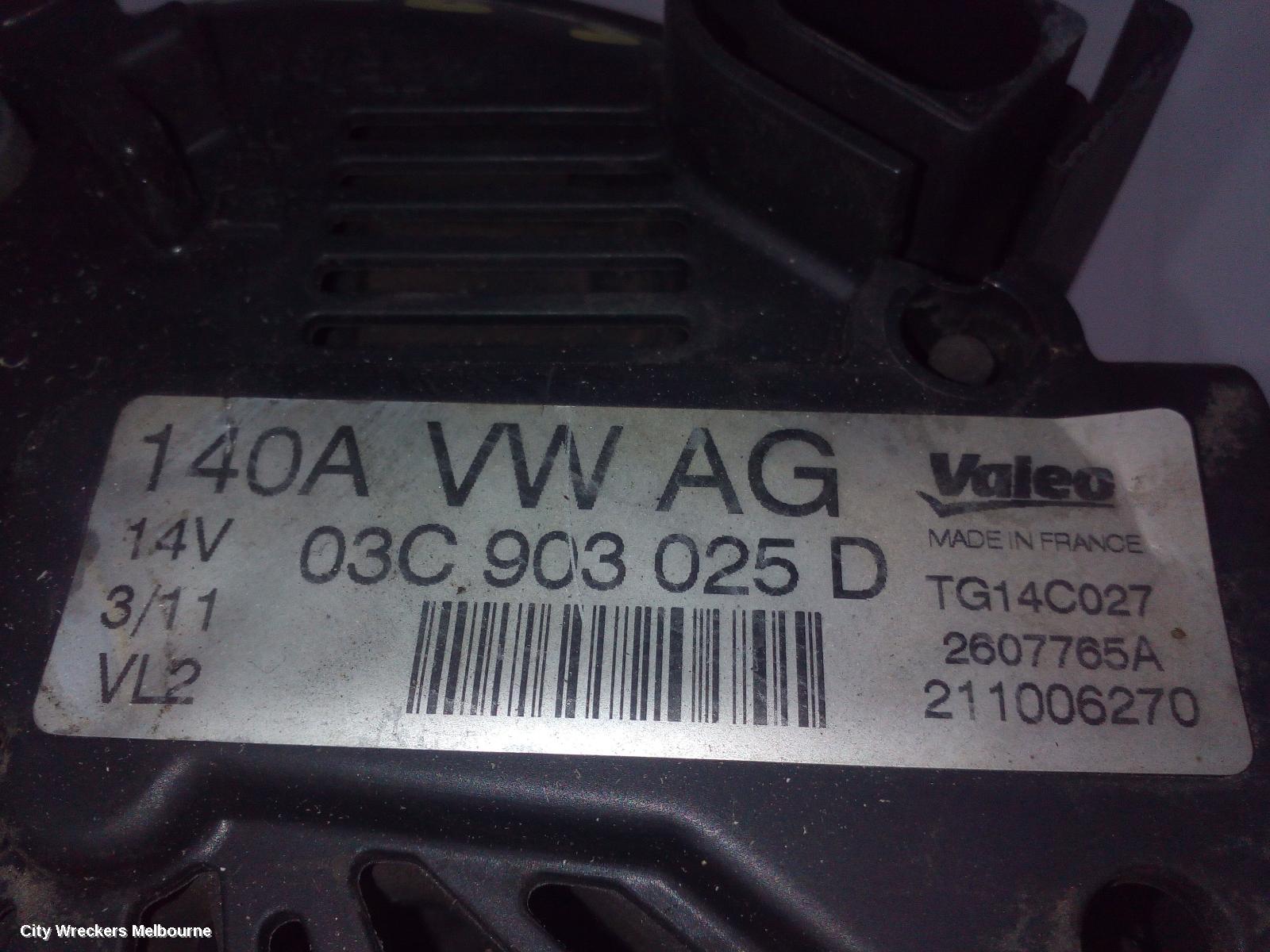 VOLKSWAGEN GOLF ALTERNATOR, PETROL, 1.4, BOSCH 140AMP, GEN 6, 10/2008 - 01/2016 - Image 2