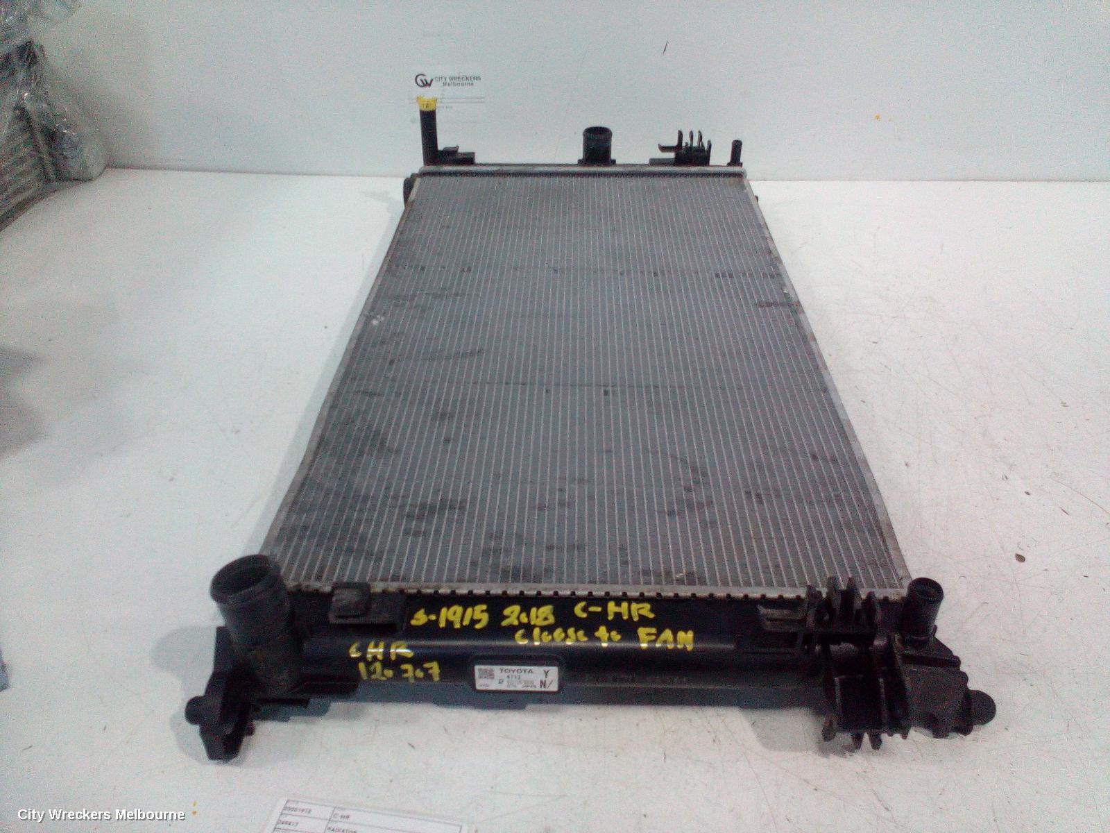 TOYOTA C-HR RADIATOR, AUTO/MANUAL, 1.2, PETROL, GEN 1, 12/2016 ONWARDS - Image 1