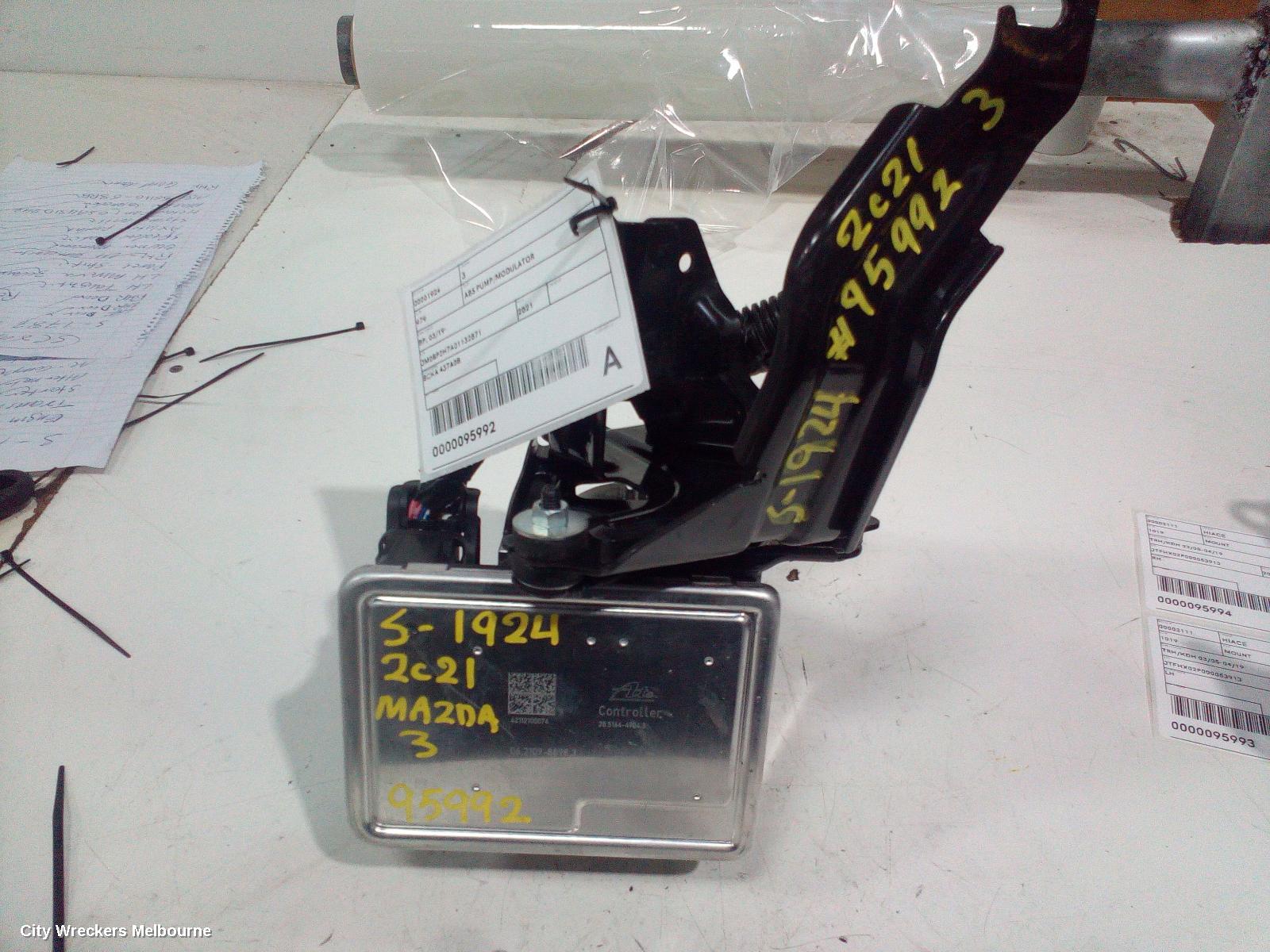 MAZDA 3 ABS PUMP/MODULATOR, BP, 03/2019 ONWARDS - Image 3