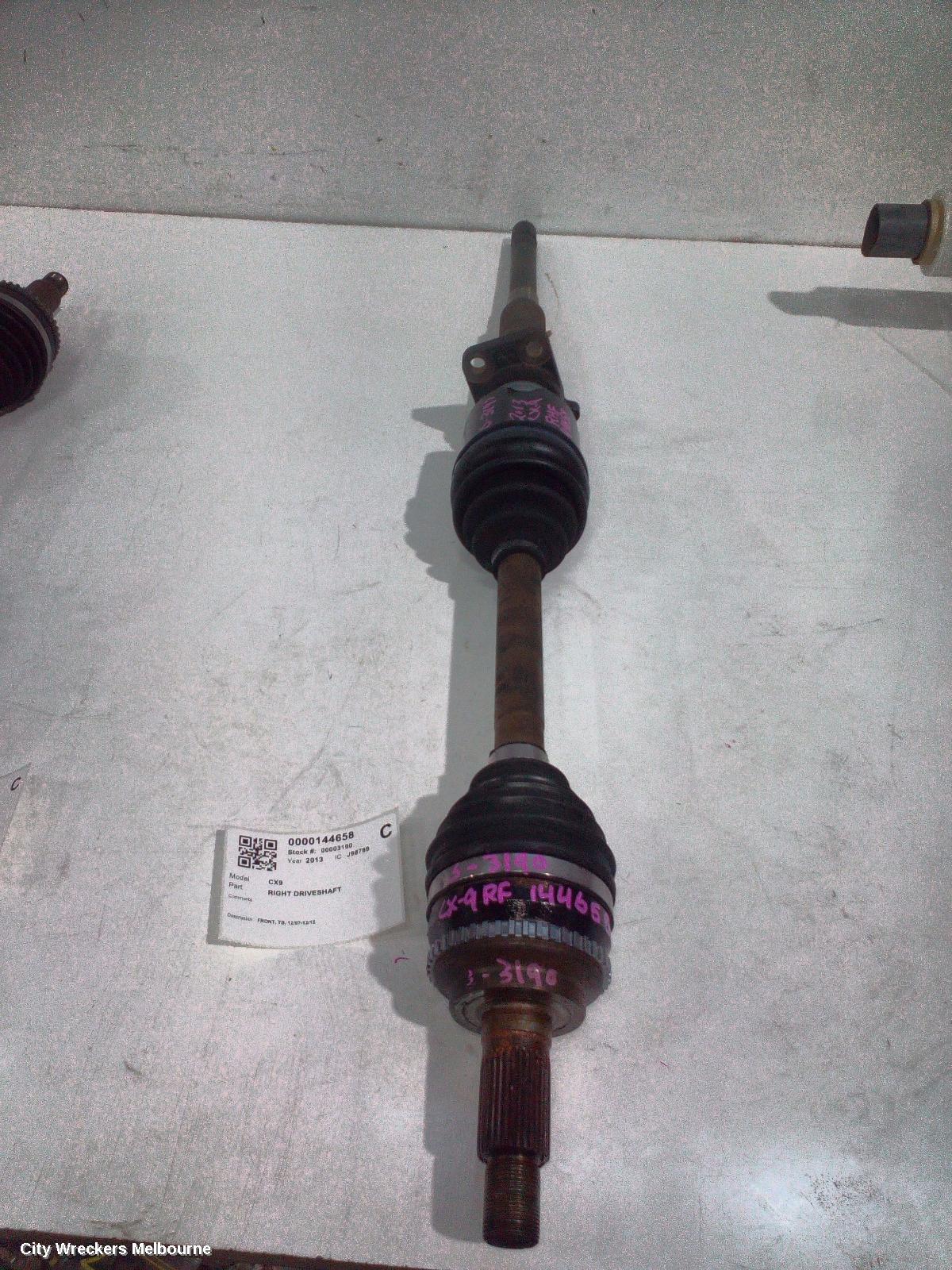 MAZDA CX9 RIGHT DRIVESHAFT, FRONT, TB, 12/2007 - 12/2015 - Image 2