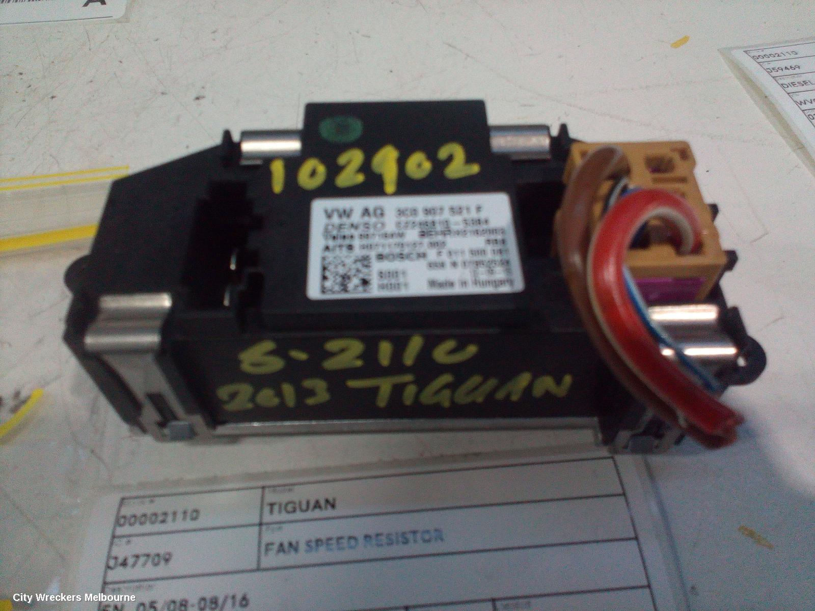 VOLKSWAGEN TIGUAN FAN SPEED RESISTOR, 5N, 05/2008 - 08/2016 - Image 2