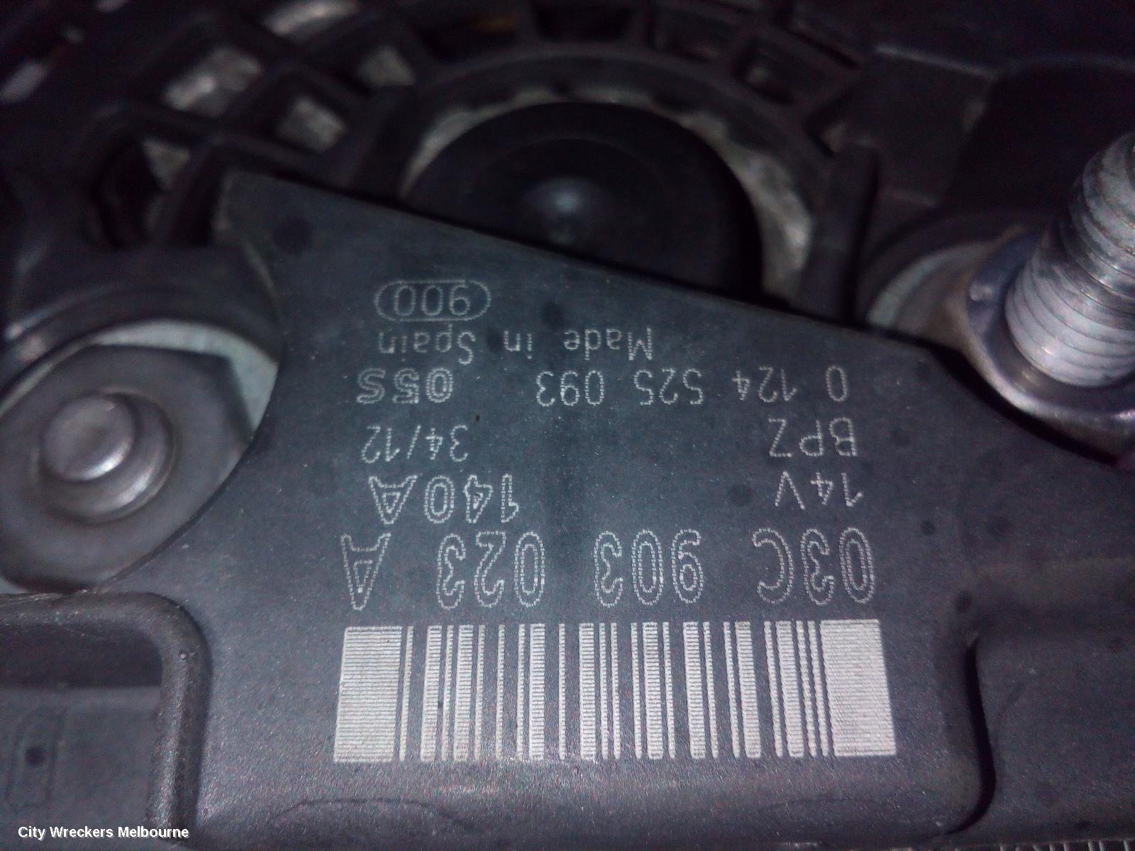 SKODA OCTAVIA ALTERNATOR, PETROL, 1.4, CAXA CODE, BOSCH, 1Z, 08/2010 - 10/2013 - Image 2