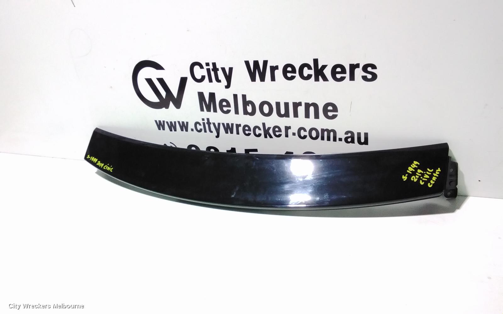 HONDA CIVIC REAR SPOILER, 10TH GEN, HATCH, CENTRE, W/ STOP LAMP TYPE, 05/2016 - 08/2021 - Image 2
