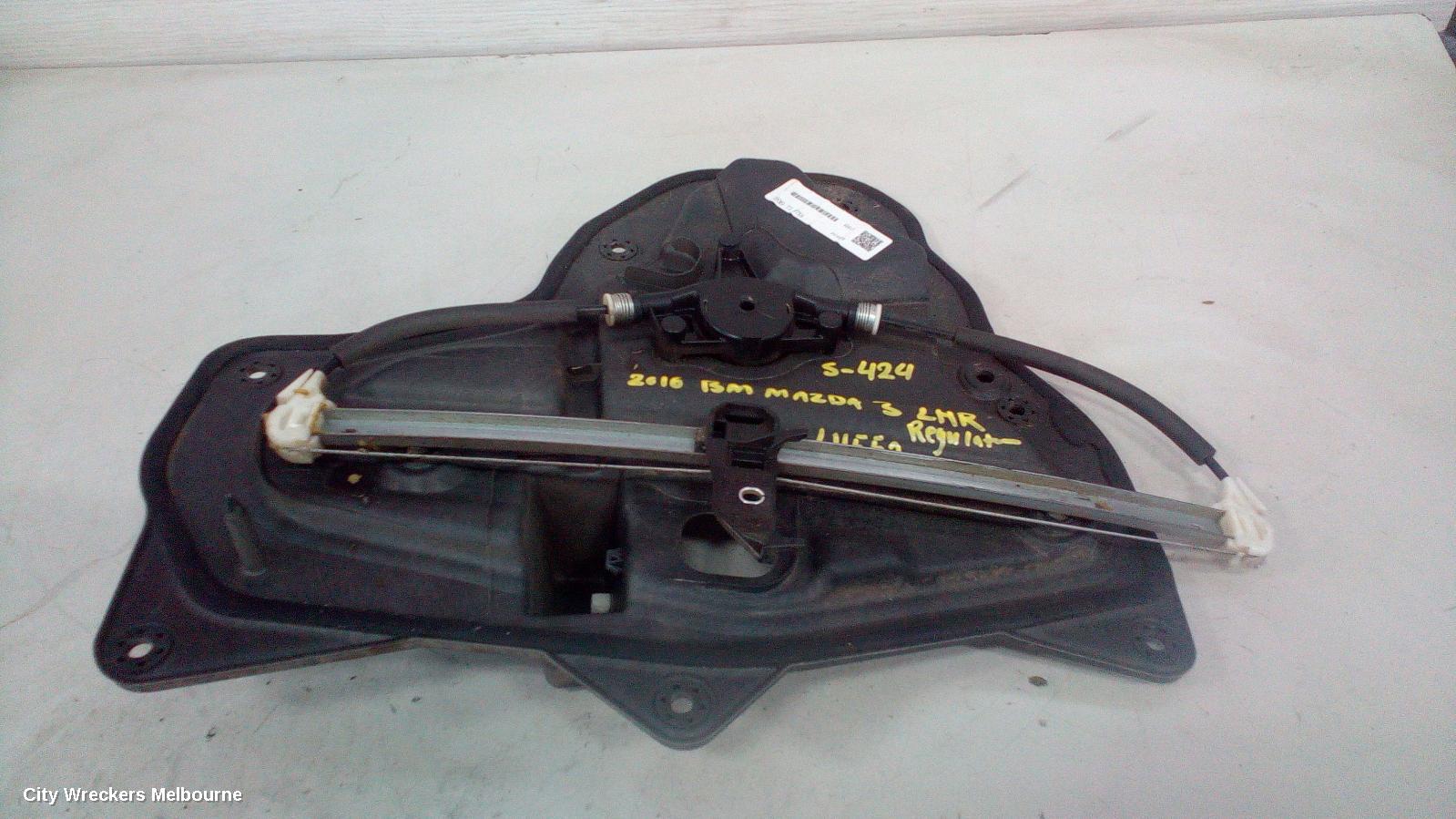 MAZDA 3 LEFT REAR WND REG/MOTOR, BM-BN, 06/2013 - 02/2019 - Image 2