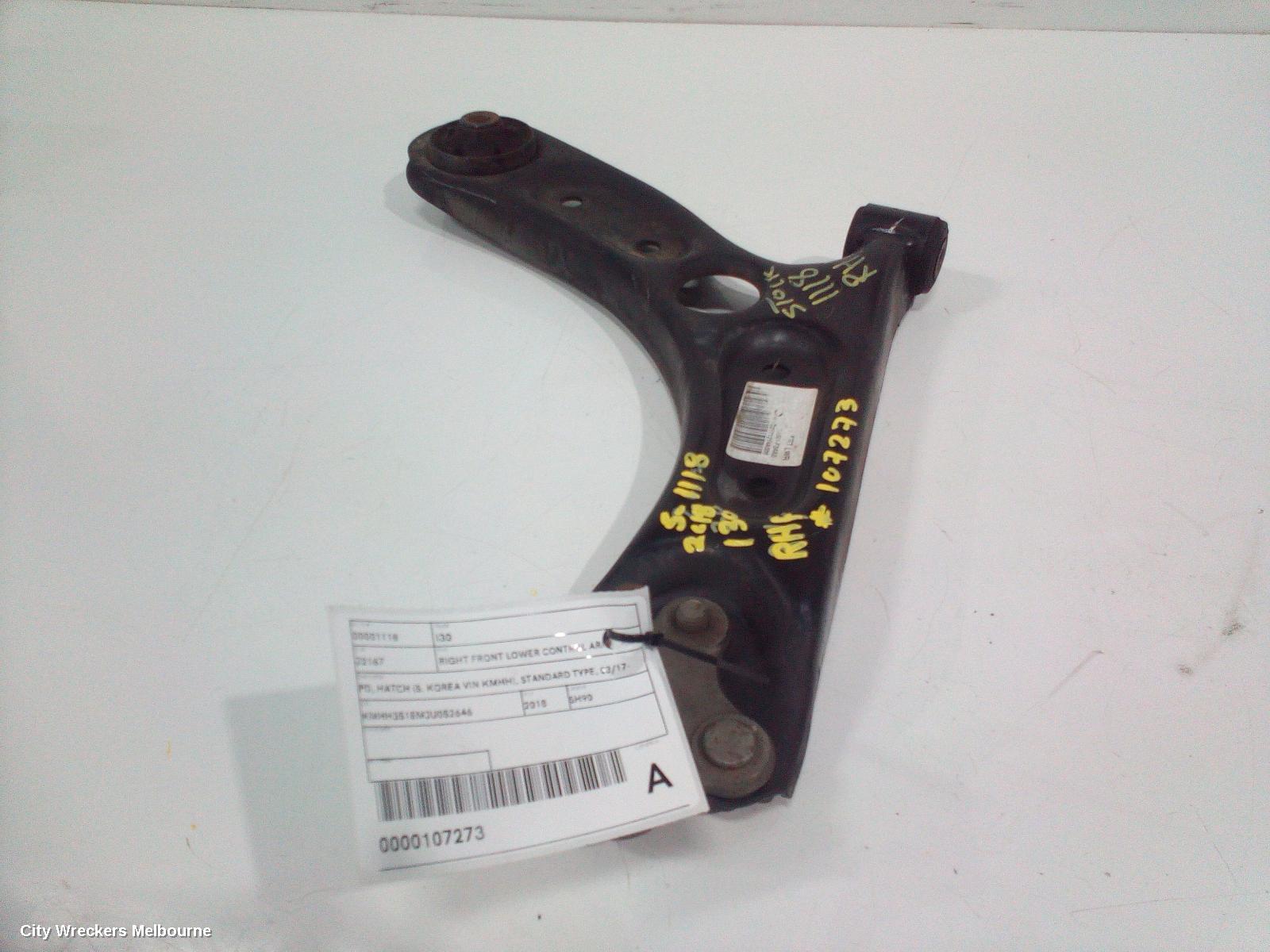 HYUNDAI I30 RIGHT FRONT LOWER CONTROL ARM, PD, HATCH (S. KOREA VIN KMHH), STANDARD TYPE, 03/2017 ONWARDS - Image 2