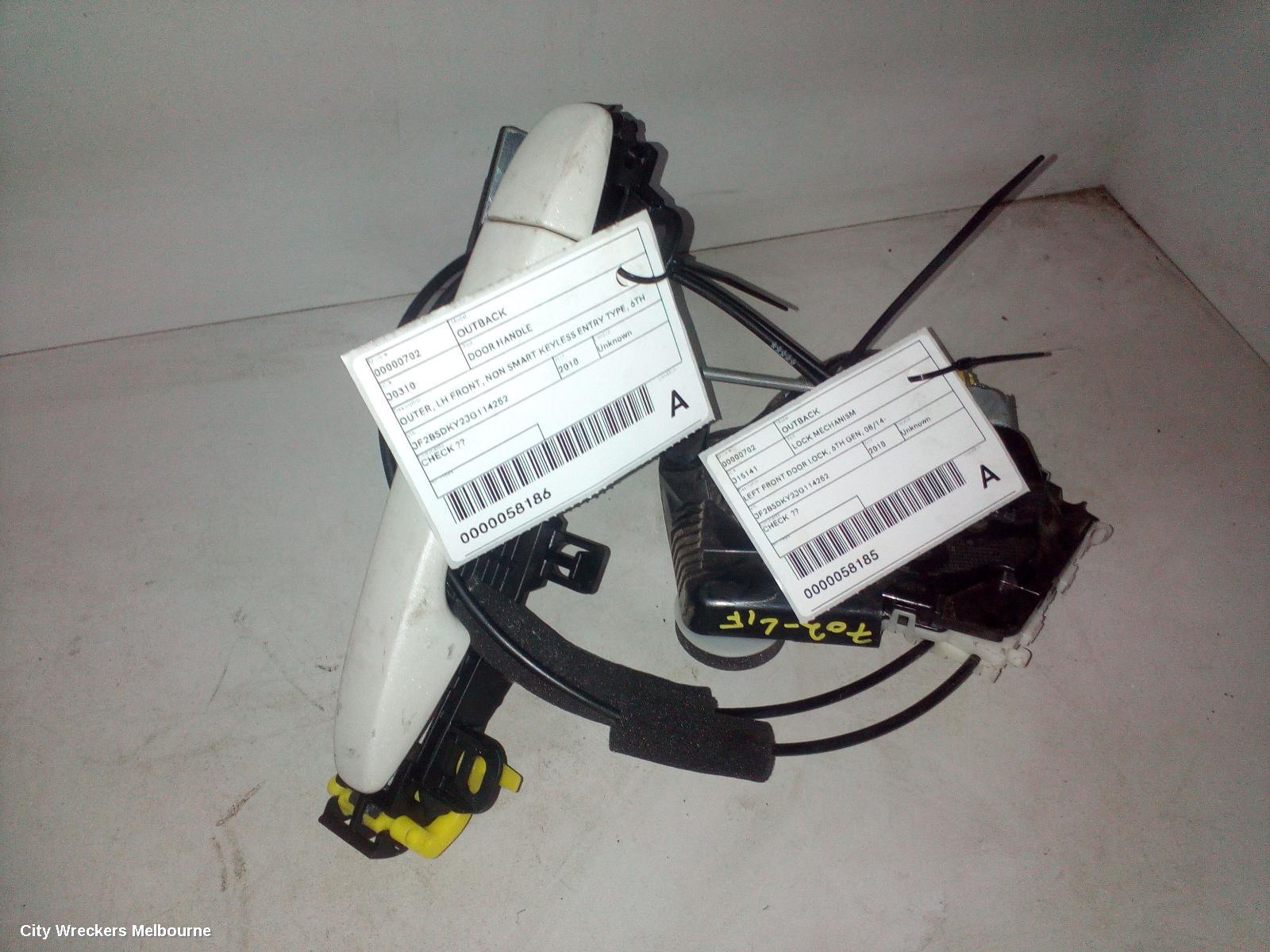 SUBARU OUTBACK DOOR HANDLE, OUTER, LH FRONT, NON SMART KEYLESS ENTRY TYPE, 6TH GEN, 08/2014 - 12/2020 - Image 1