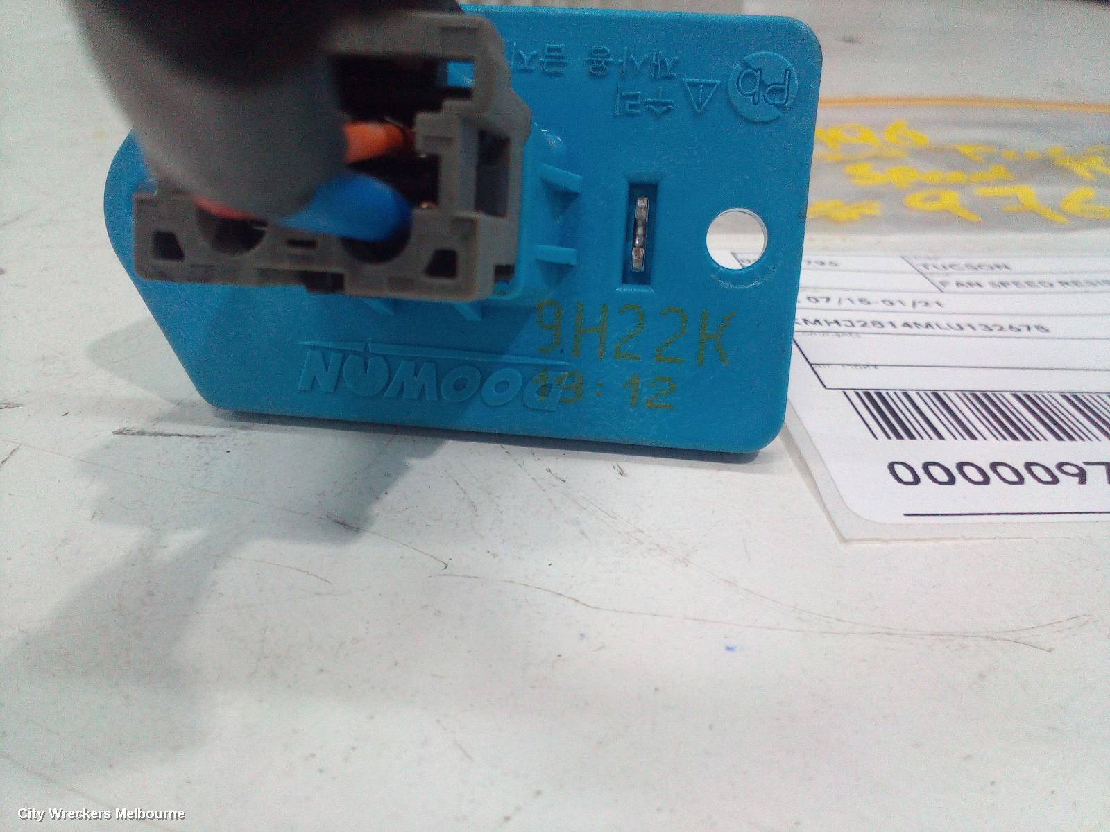 HYUNDAI TUCSON FAN SPEED RESISTOR, TL, NON CLIMATE CONTROL TYPE, 07/2015 - 01/2021 - Image 3