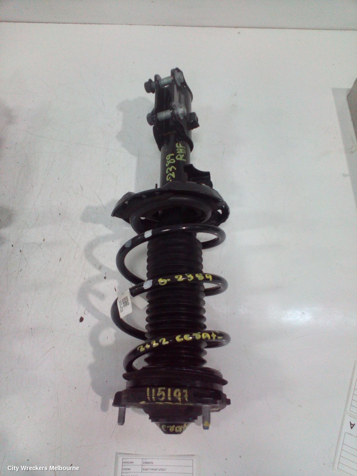 KIA CERATO RIGHT FRONT STRUT, BD, 2.0, 04/2018 ONWARDS - Image 3