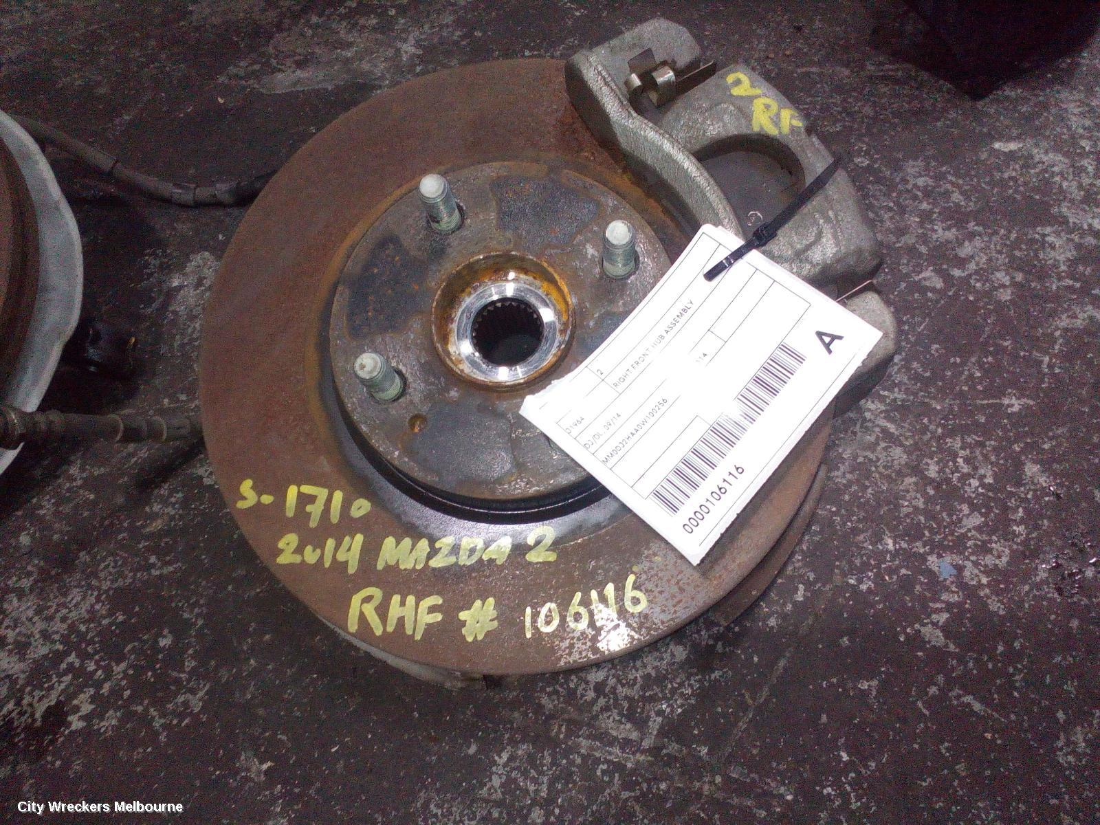 MAZDA 2 RIGHT FRONT HUB ASSEMBLY, DJ/DL, 09/2014 ONWARDS - Image 1