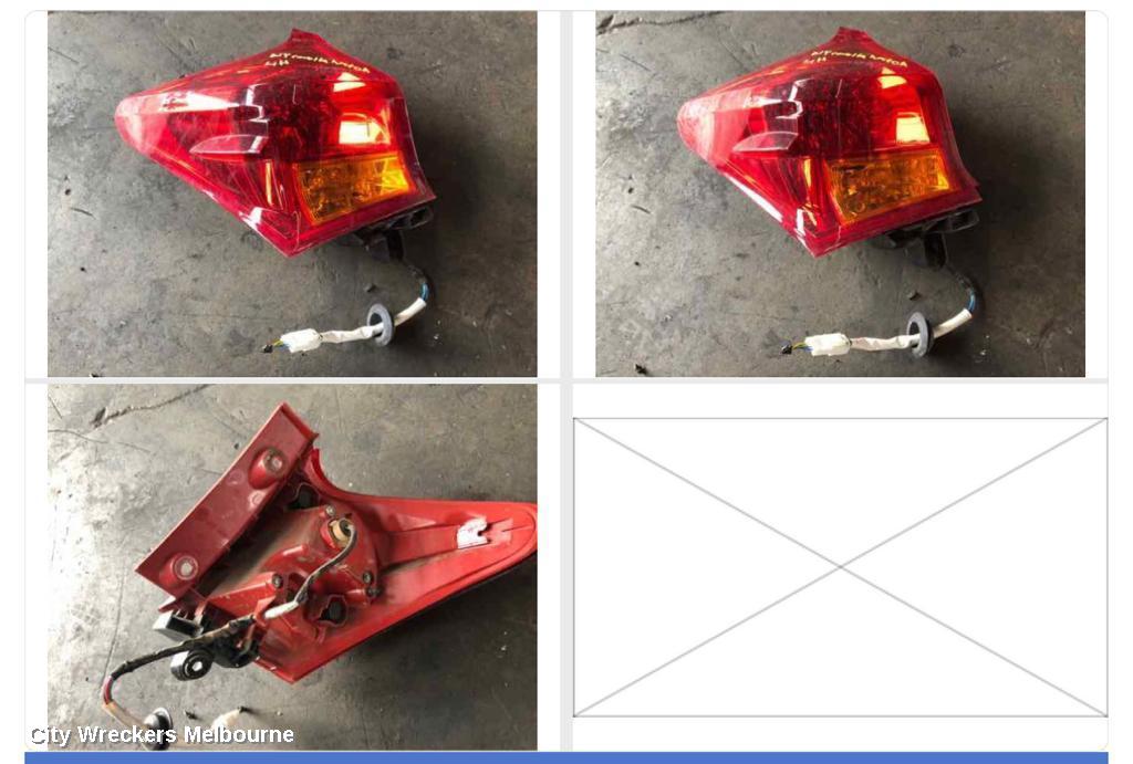 TOYOTA COROLLA LEFT TAILLIGHT, ZRE182R, HATCH, 10/2012 - 03/2015 - Image 1