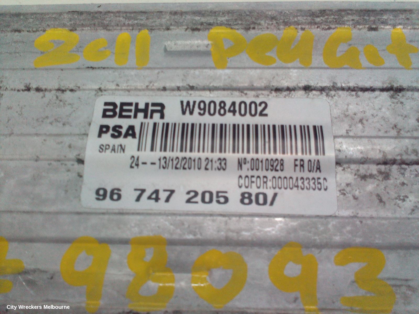 PEUGEOT 308 INTERCOOLER, DIESEL, 2.0, RHH CODE, T7, 09/2007 - 01/2014 - Image 2
