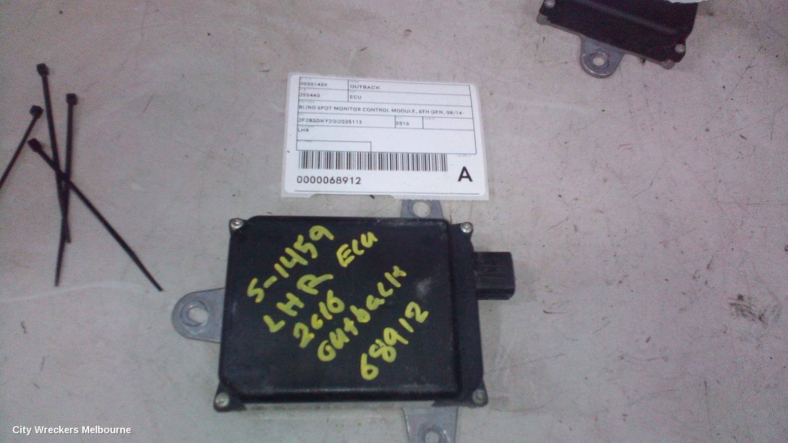 SUBARU OUTBACK, 6TH GEN, 08/2014 - 12/2020, A2C74640604  BLIND SPOT MODULE UNIT SENSOR  LHR: 68912 - Image 2