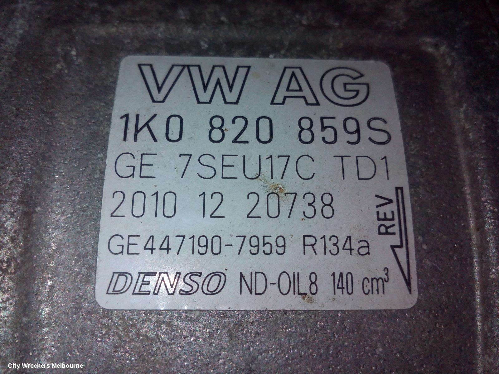 VOLKSWAGEN EOS A/C COMPRESSOR, 1F, PETROL, DENSO BRAND (7SEU17C), 02/2007 - 12/2014 - Image 3