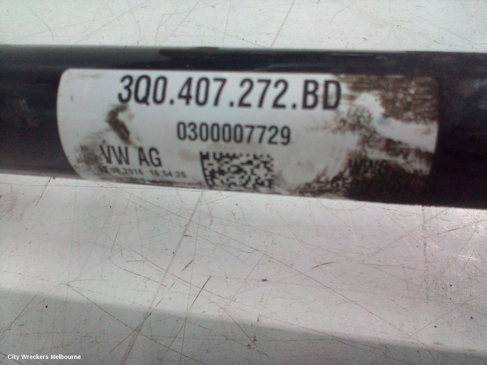 VOLKSWAGEN TIGUAN RIGHT DRIVESHAFT, FRONT, AWD, 162TSI, 5NA, 06/2016 ONWARDS - Image 3