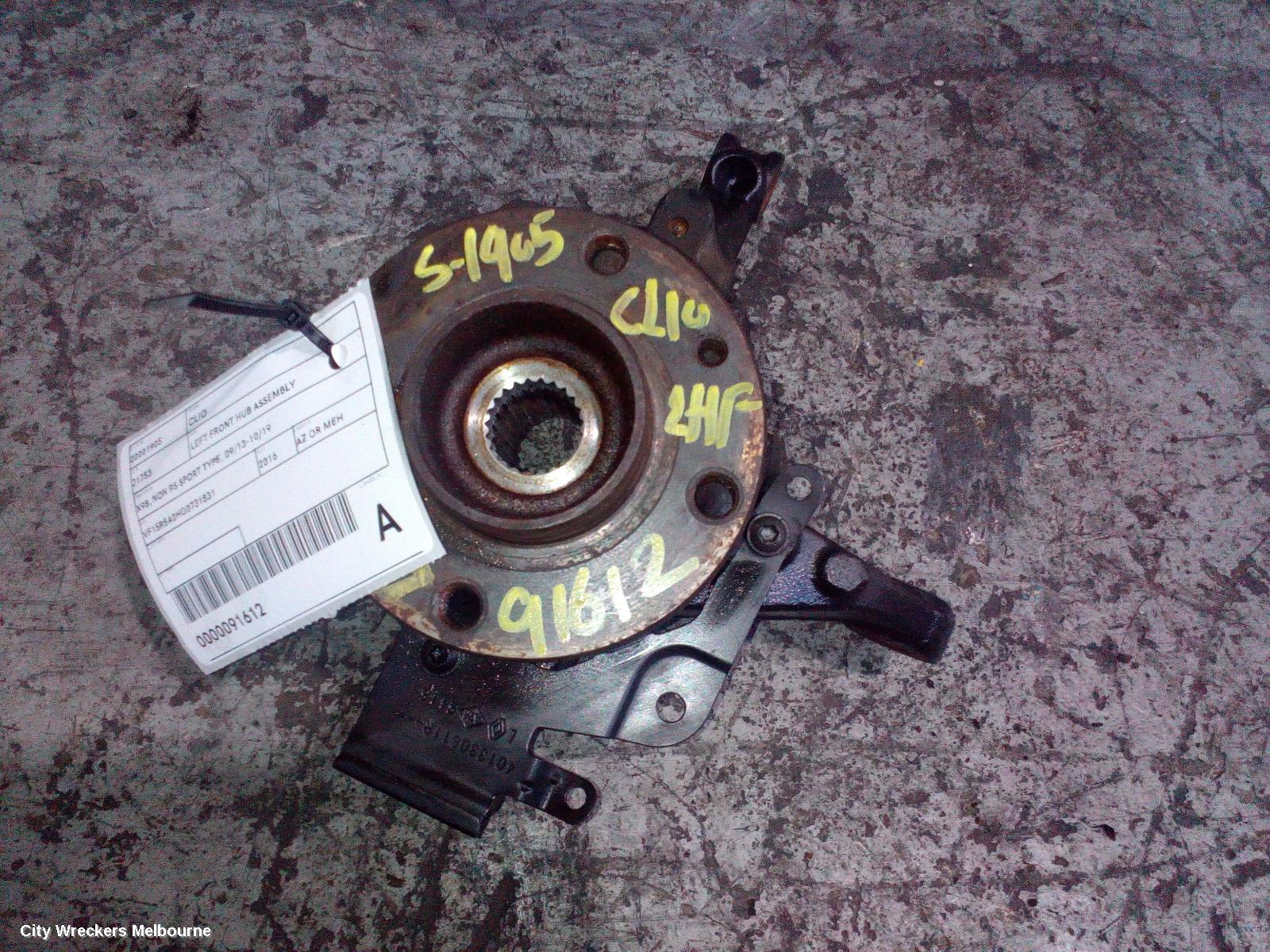 RENAULT CLIO LEFT FRONT HUB ASSEMBLY, X98, NON RS SPORT TYPE, 09/2013 - 10/2019 - Image 2