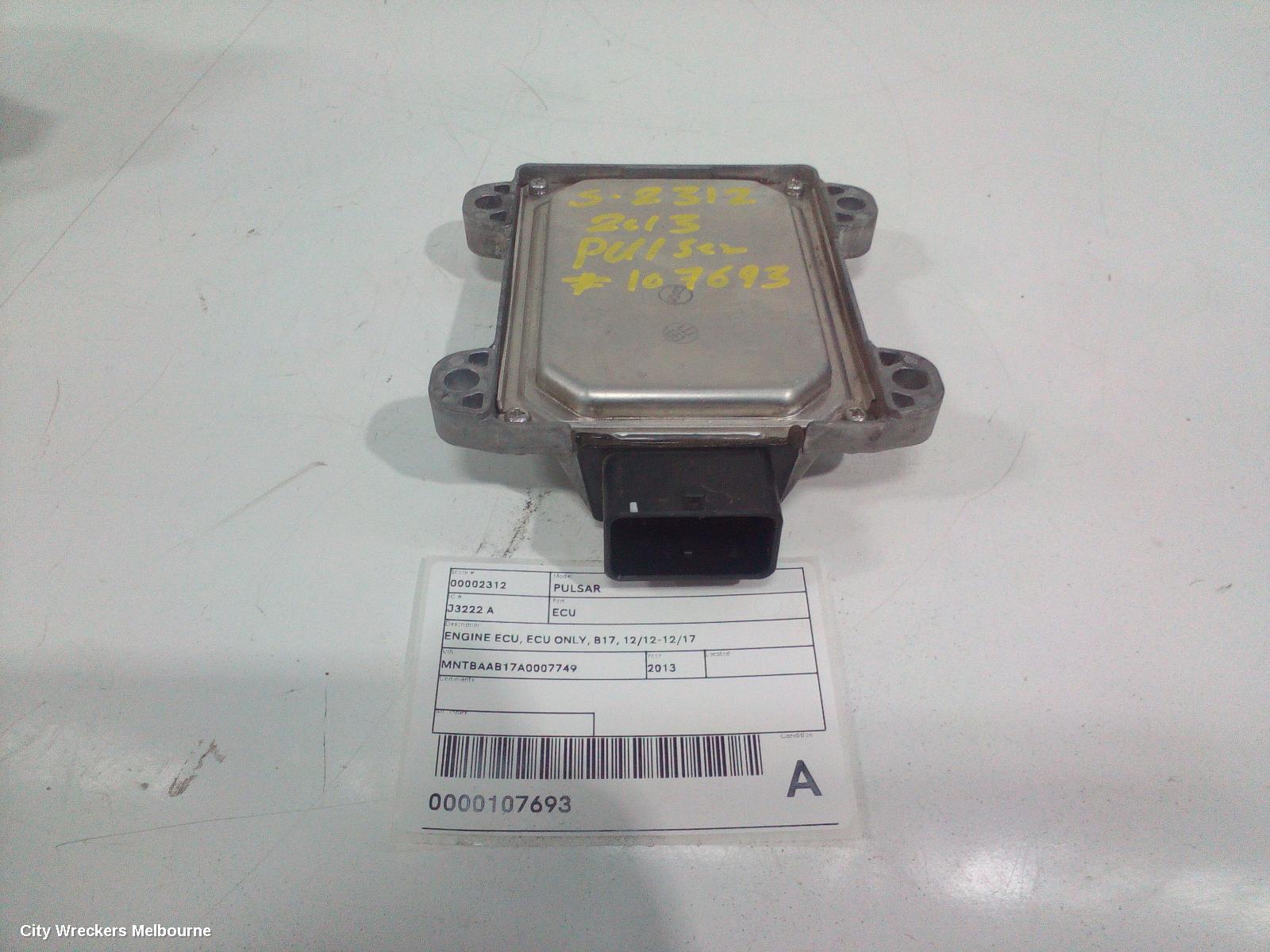 NISSAN PULSAR ECU, ENGINE ECU, ECU ONLY, B17, 12/2012 - 12/2017 - Image 1