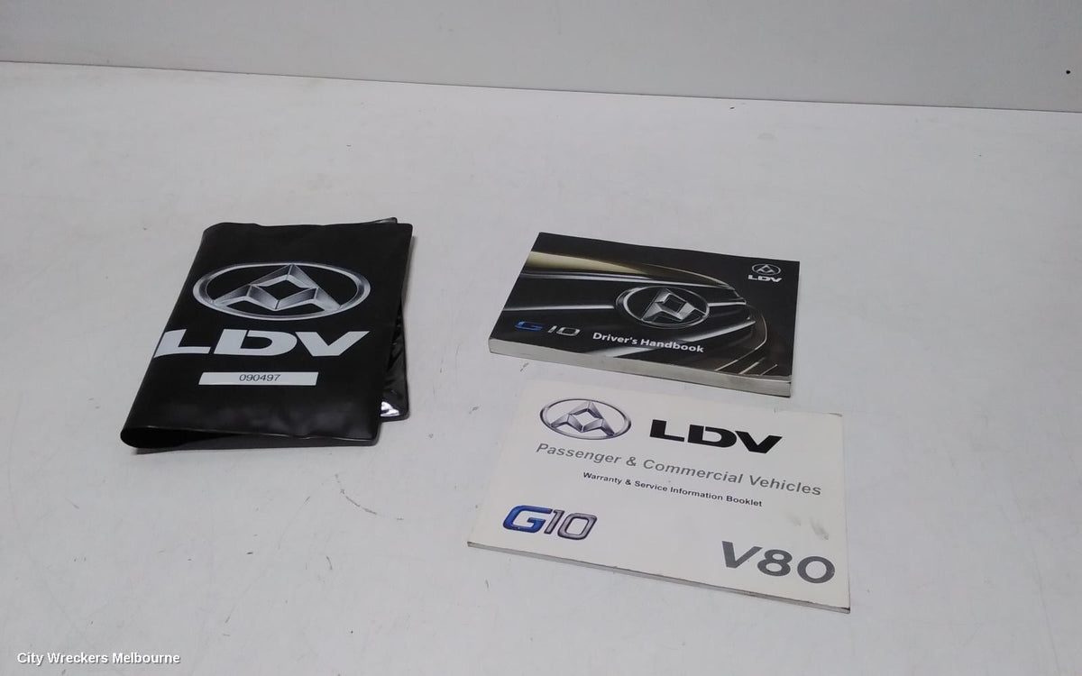 LDV G10 OWNERS HANDBOOK, SV7A/SV7C, WAGON/VAN, 04/2015 ONWARDS - Image 1