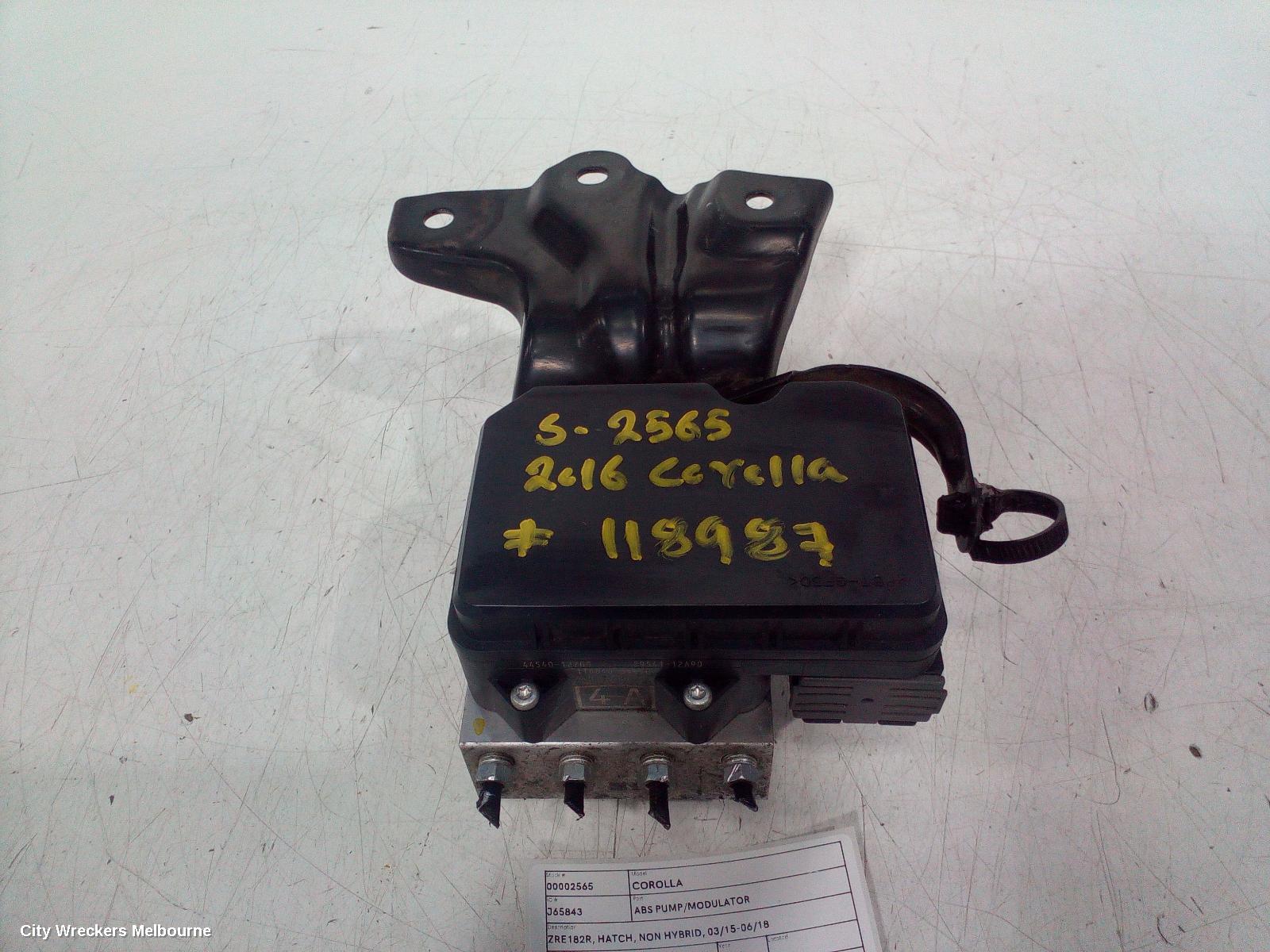 TOYOTA COROLLA ABS PUMP/MODULATOR, ZRE182R, HATCH, NON HYBRID, 03/2015 - 06/2018 - Image 1